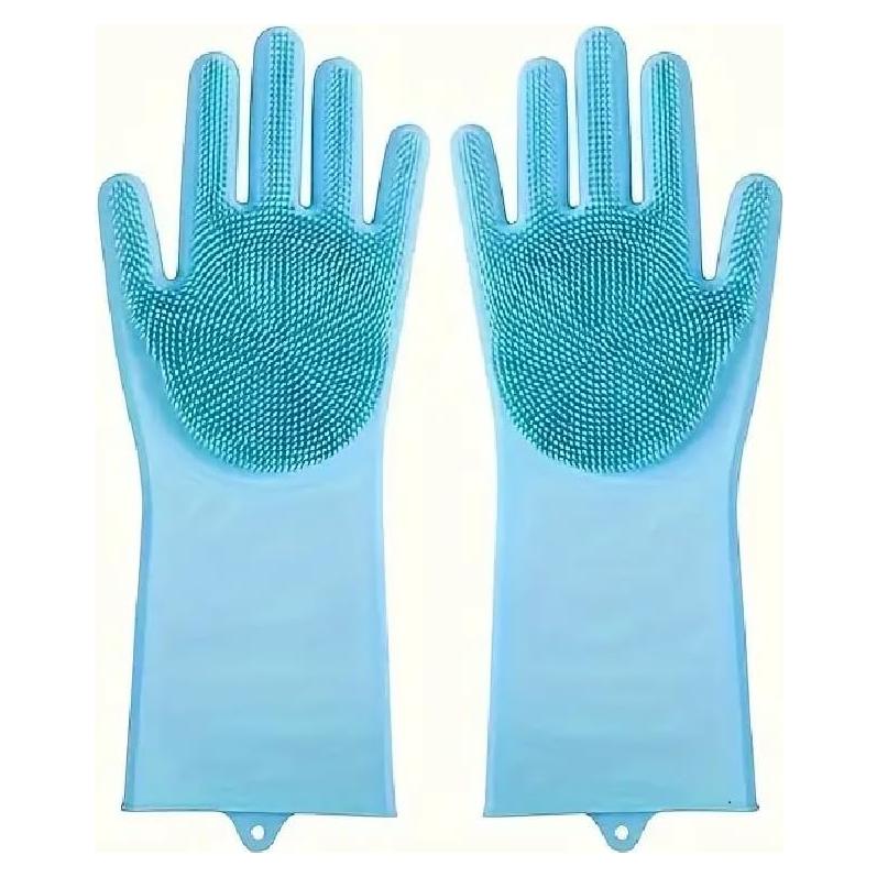 Guantes de Baño y Acicalamiento de Silicona KLS01PBG 2-en-1