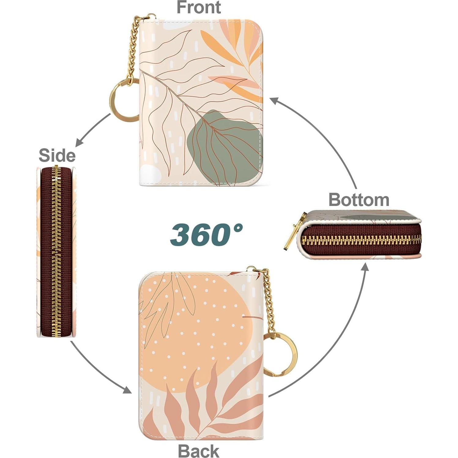 Monedero RFID Nipichsha para Mujeres, Cuero Delgado, 12 Tarjetas