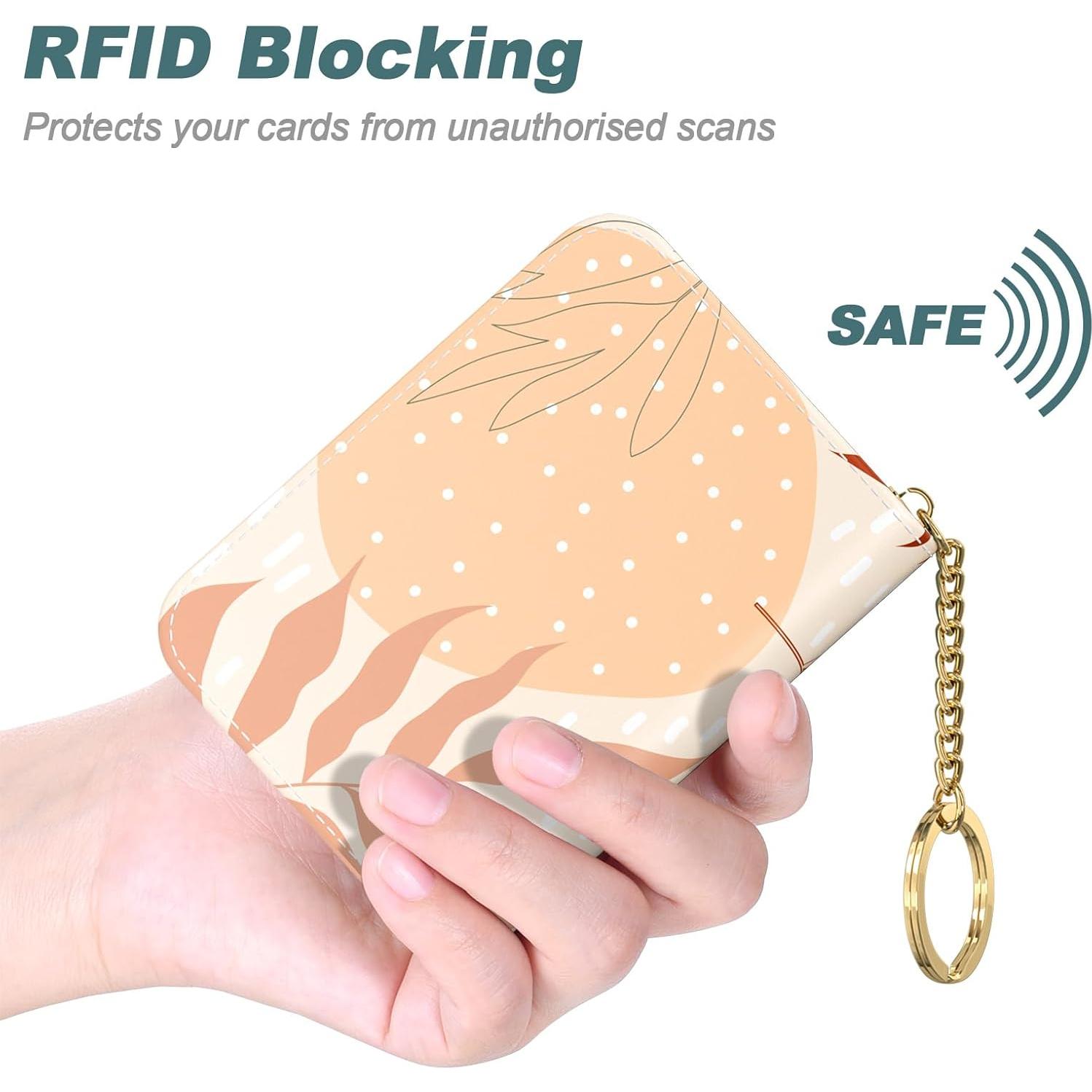 Monedero RFID Nipichsha para Mujeres, Cuero Delgado, 12 Tarjetas