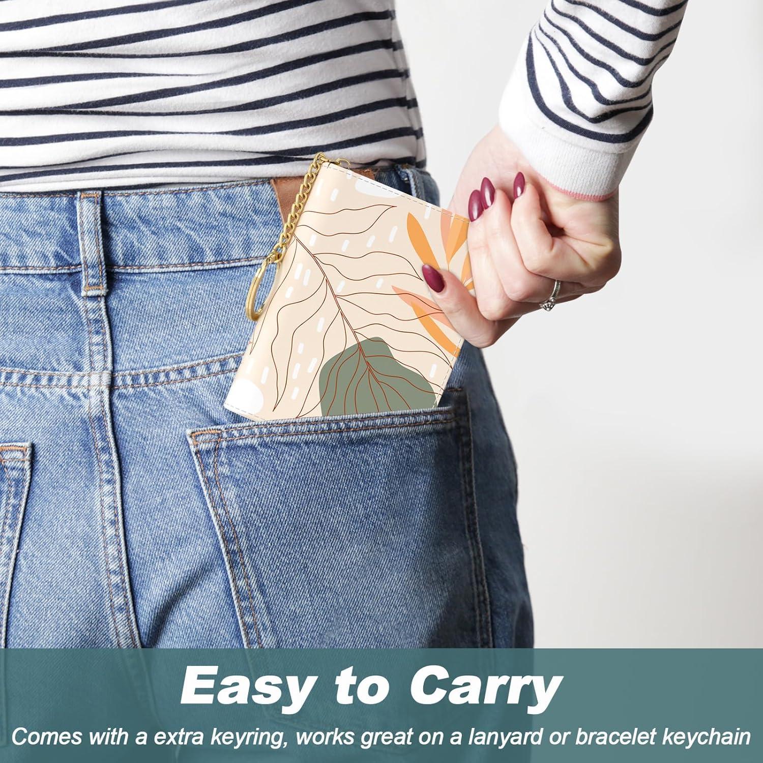 Monedero RFID Nipichsha para Mujeres, Cuero Delgado, 12 Tarjetas