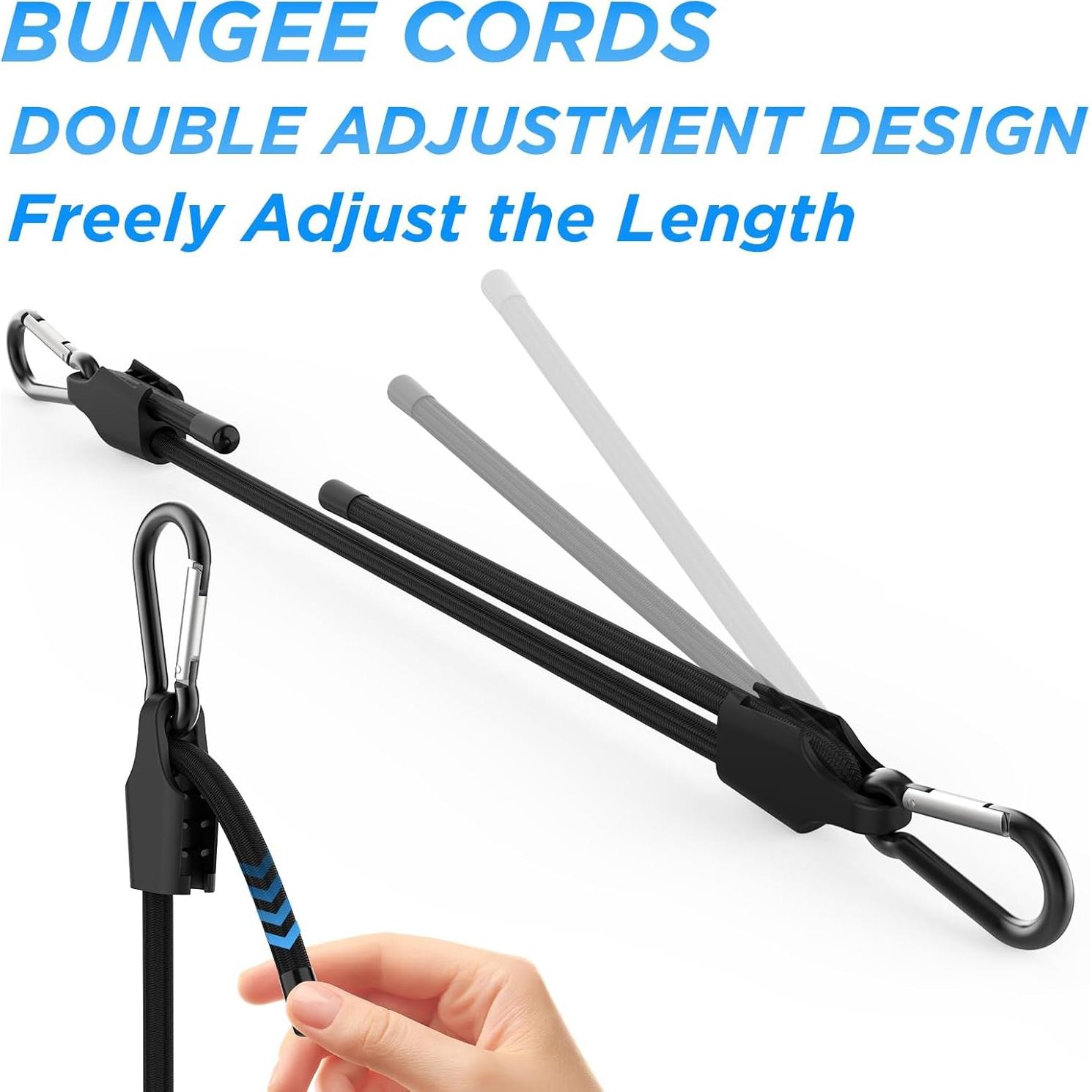 Cuerdas Bungee Ajustables SDTC Tech 6 Piezas 30-90 cm