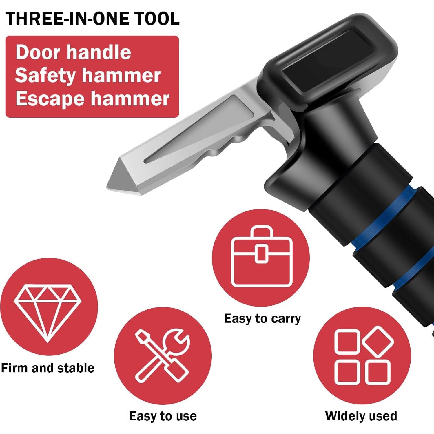 Bastón de Manija de Auto Tcwhniev 2 Pcs Acero Inoxidable