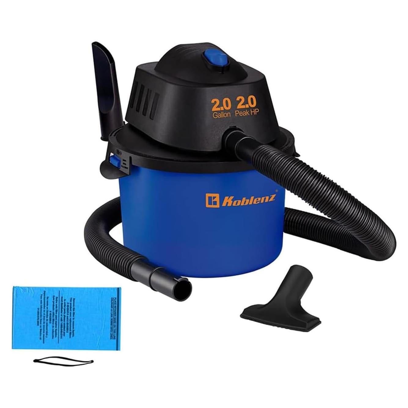 Aspiradora Húmeda y Seca Koblenz WD-2L 7.57L 2HP Azul/Negro