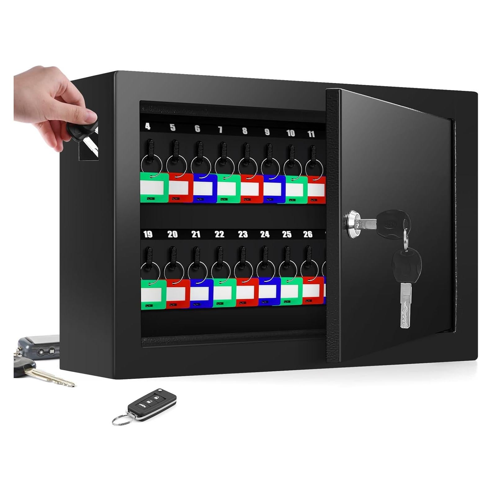Gabinete de Llaves Nebakne 50 Posiciones Antirrobo Negro