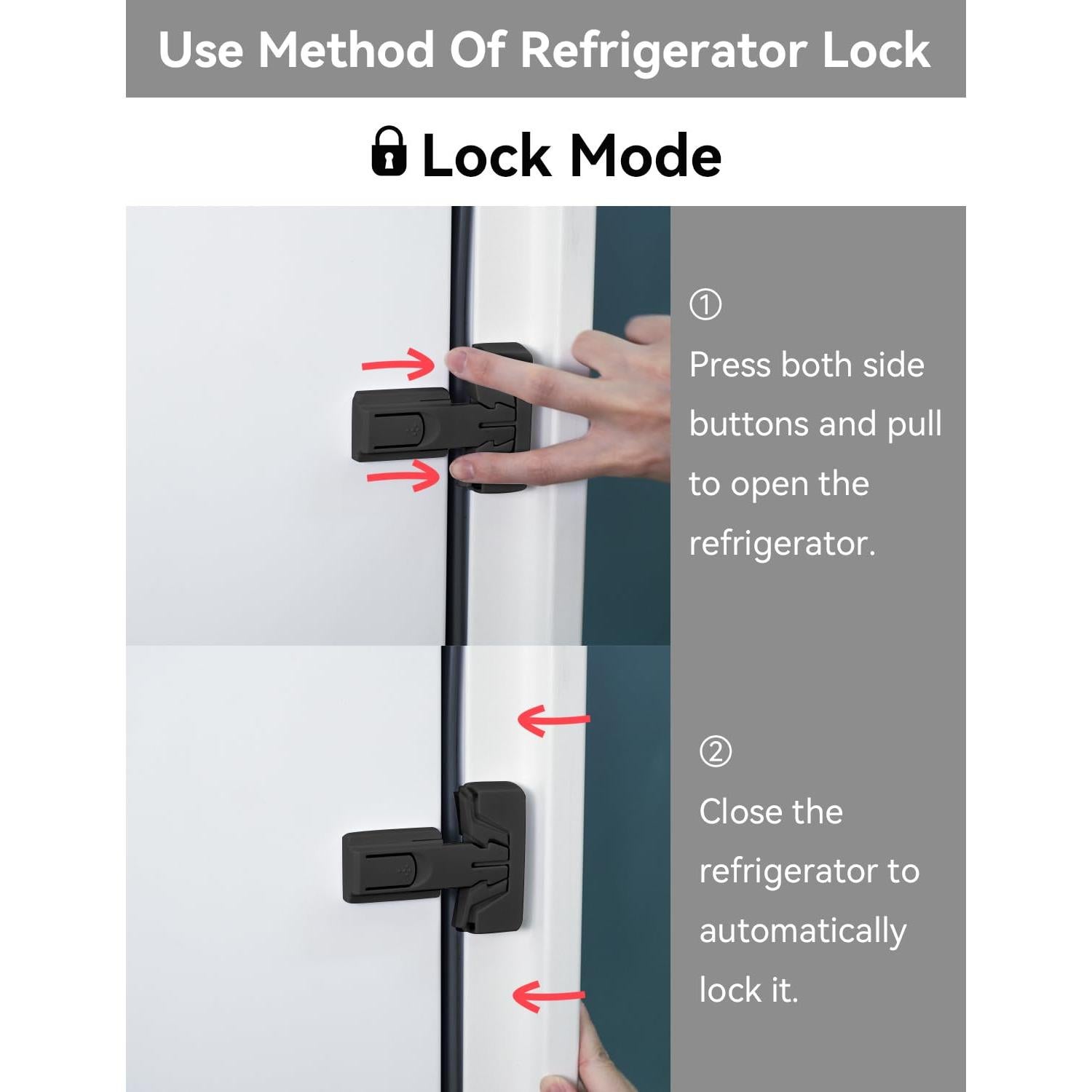 Cerradura de Refrigerador a Prueba de Niños Maveek - 4 Piezas