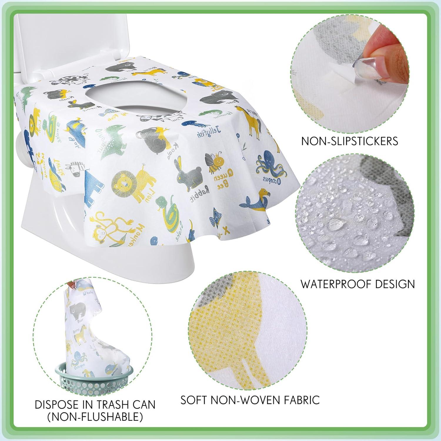 50 Cubiertas de Asiento de Inodoro Desechables Animales 65x62cm