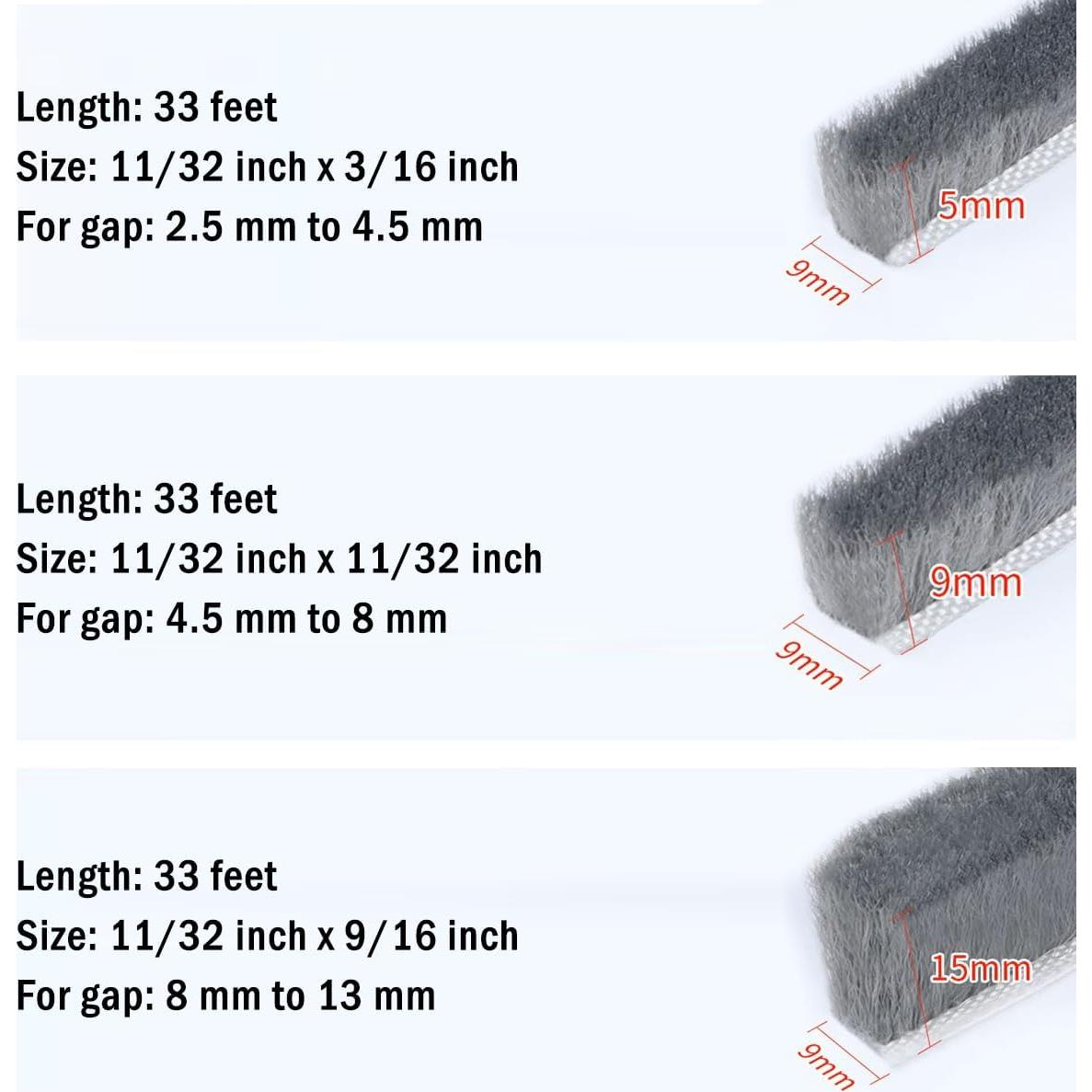 Sellador de Puerta Autoadhesivo Todaylin 10m Gris 0.89cm Ancho