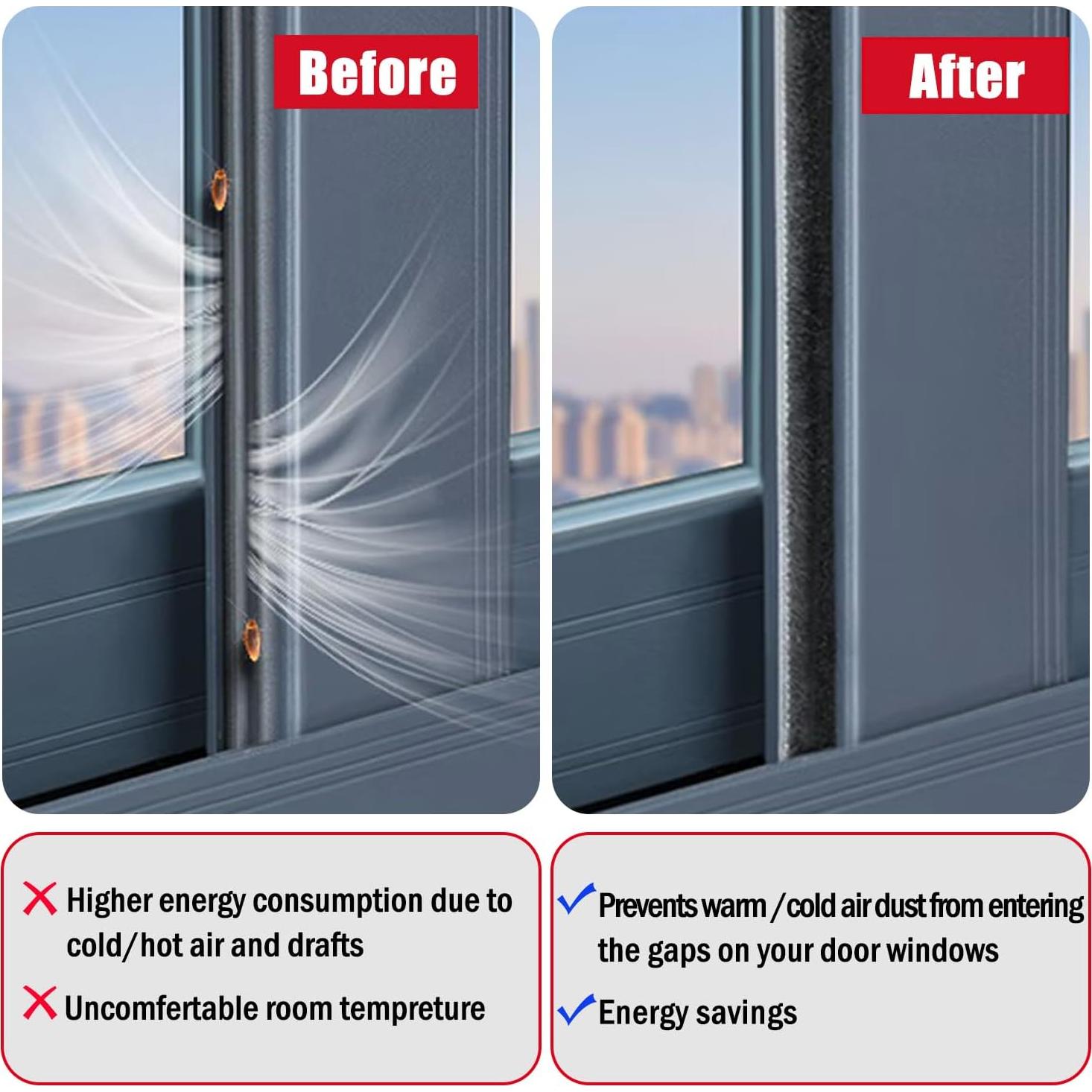 Sellador de Puerta Autoadhesivo Todaylin 10m Gris 0.89cm Ancho