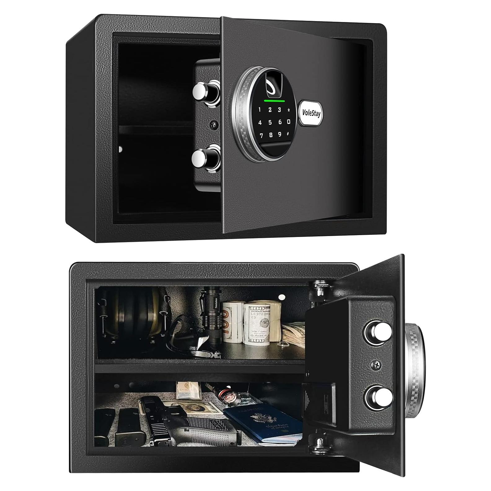 Caja Fuerte Biométrica VoleStay 0.8 Pies Cúbicos Negra