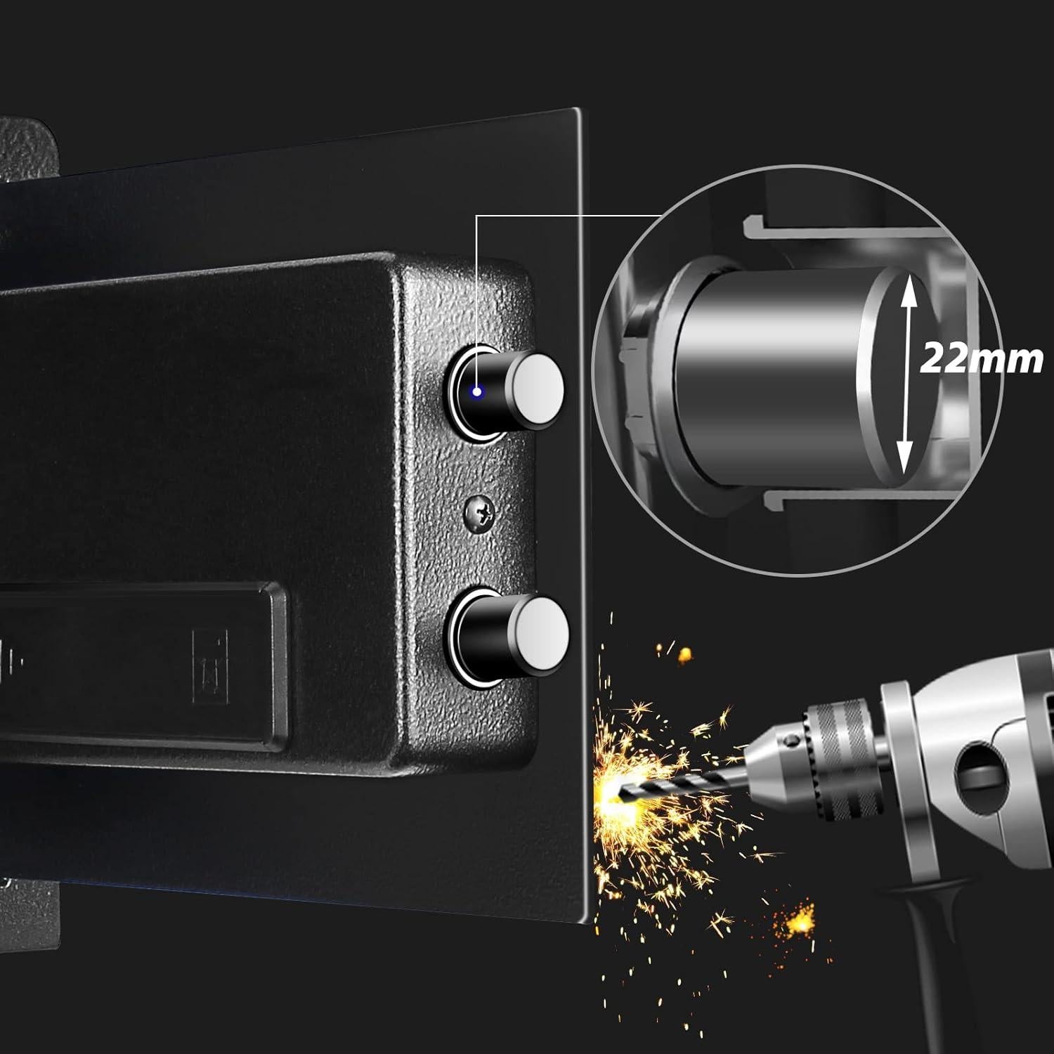 Caja Fuerte Biométrica VoleStay 0.8 Pies Cúbicos Negra