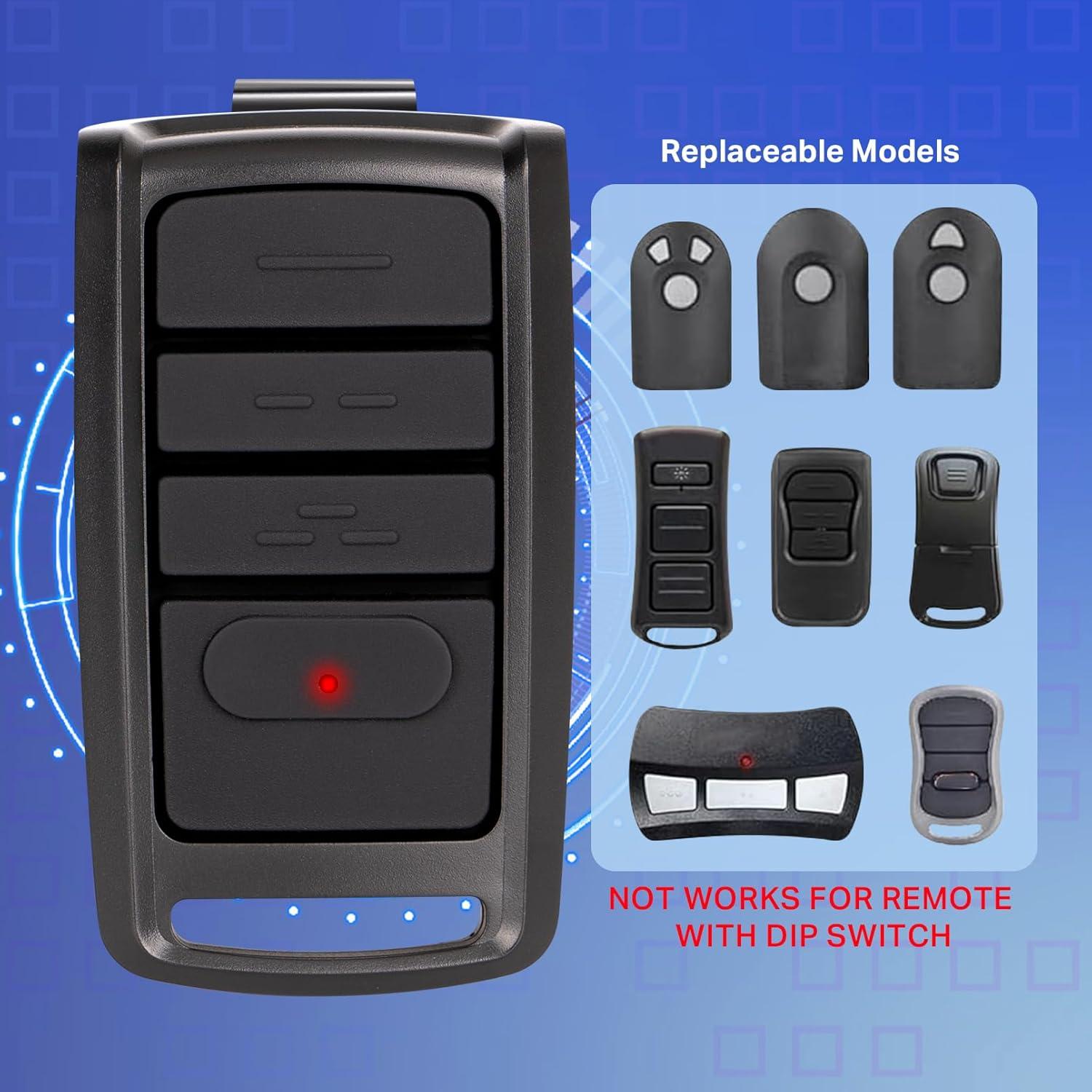 Control Remoto de Puerta de Garaje Overhead Door O3T-BX 3 Botones