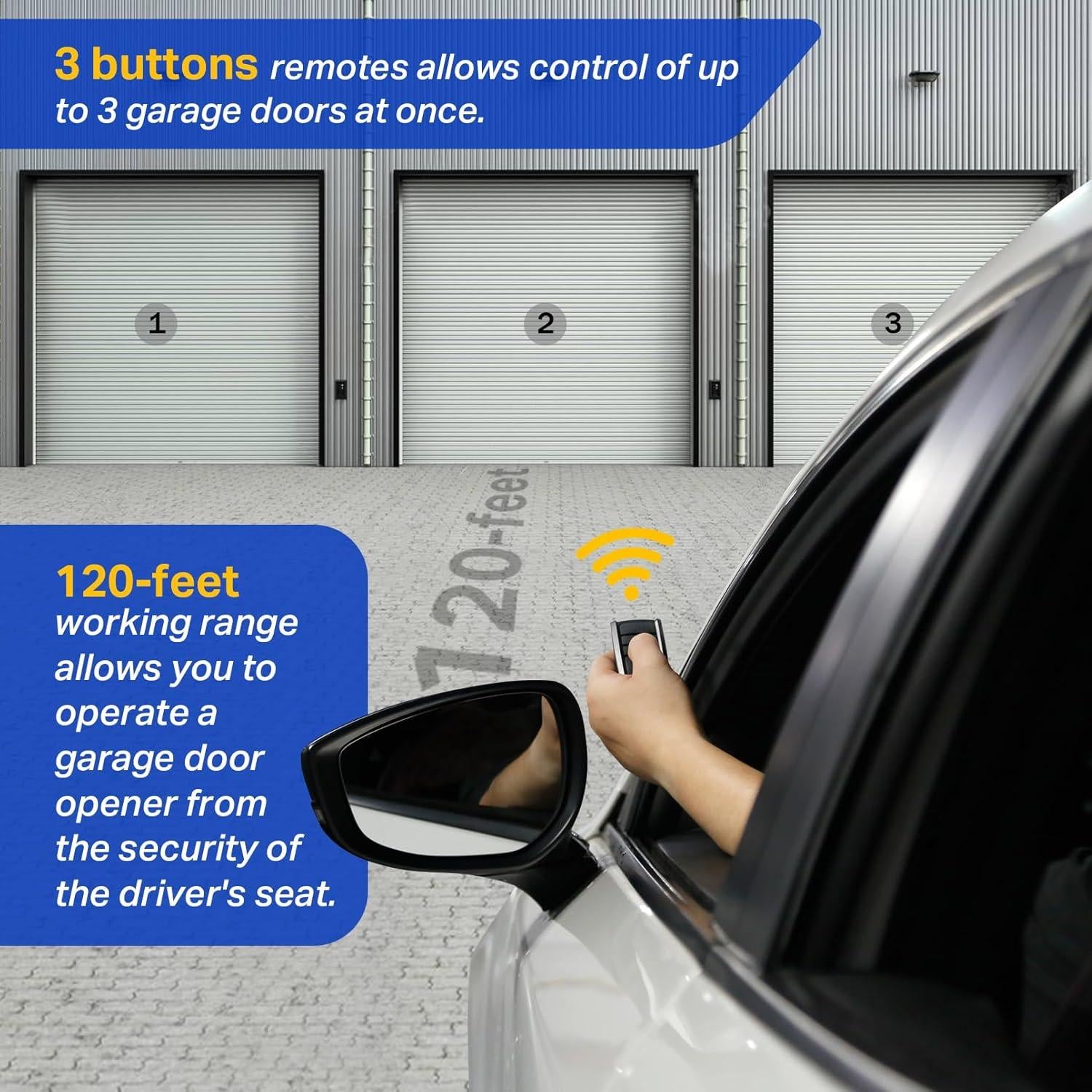Control Remoto de Puerta de Garaje Overhead Door O3T-BX 3 Botones