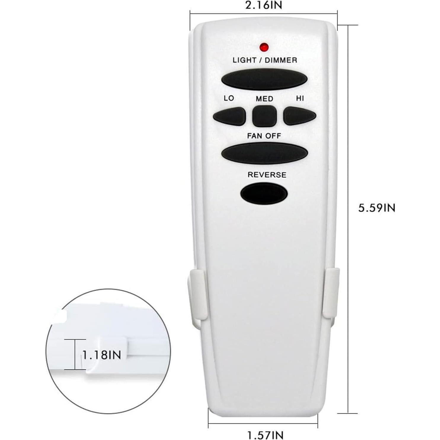Control Remoto Ventilador de Techo Hampton Bay UC7078T Blanco