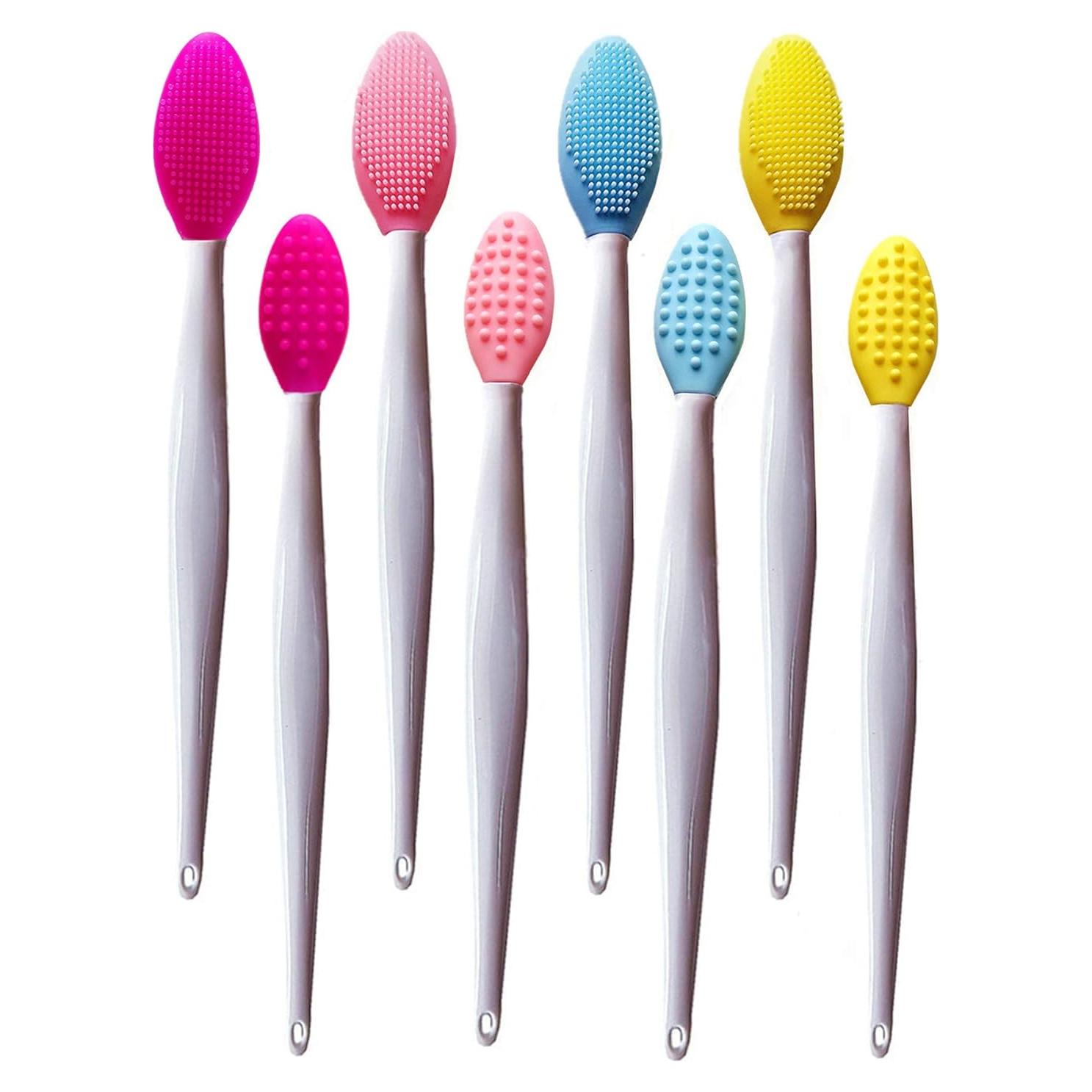 8 Piezas Cepillo Exfoliante de Labios New Prominent - Silicona Suave