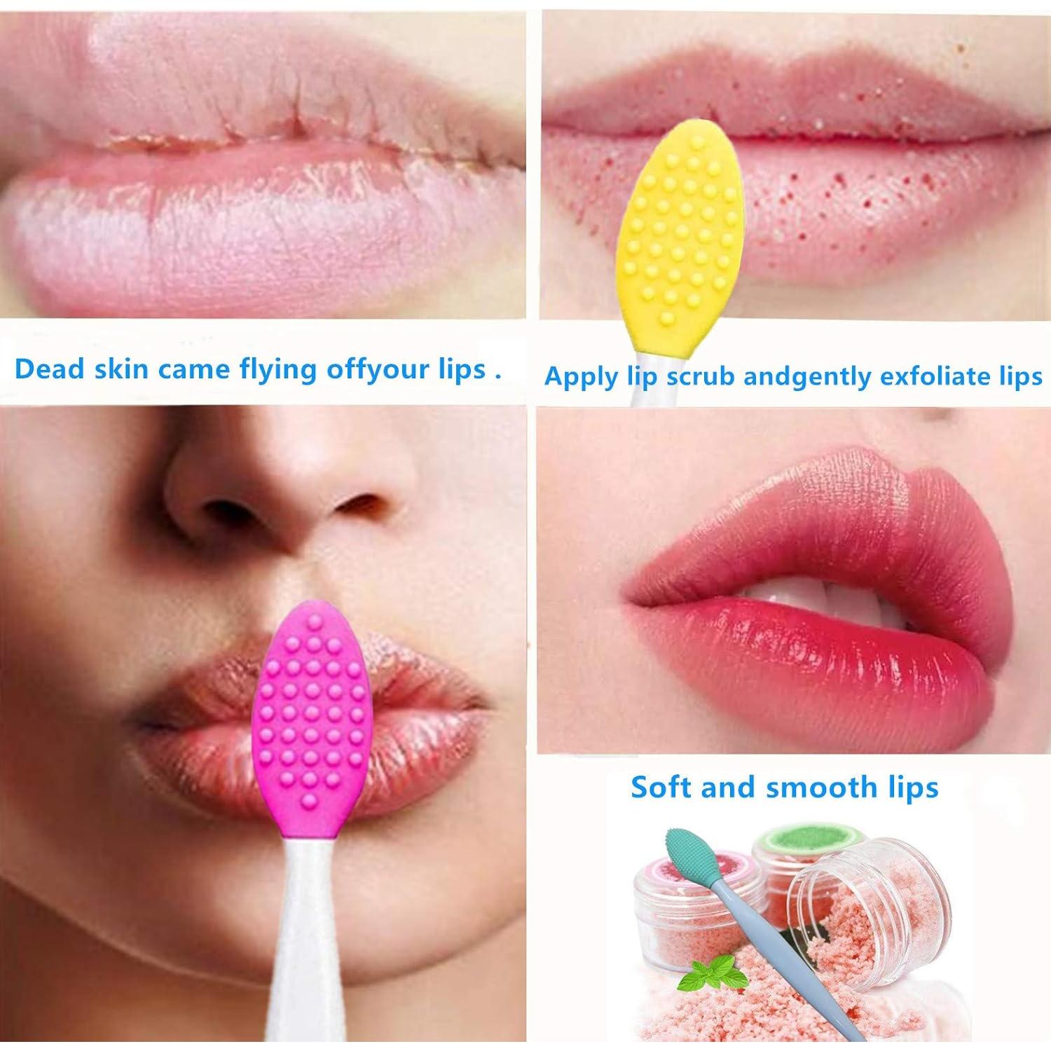 8 Piezas Cepillo Exfoliante de Labios New Prominent - Silicona Suave