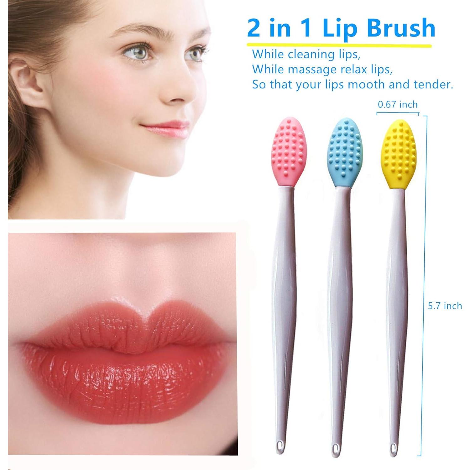 8 Piezas Cepillo Exfoliante de Labios New Prominent - Silicona Suave