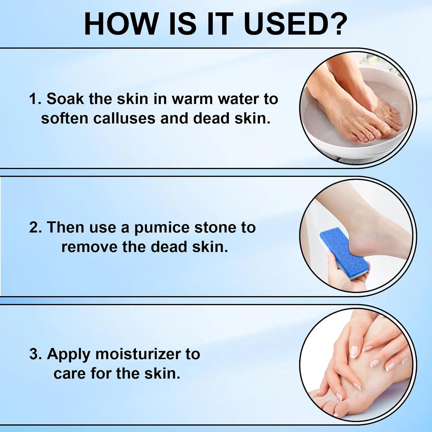 Piedra Pómez para Pies Lenpestia - Paquete de 4 Exfoliantes