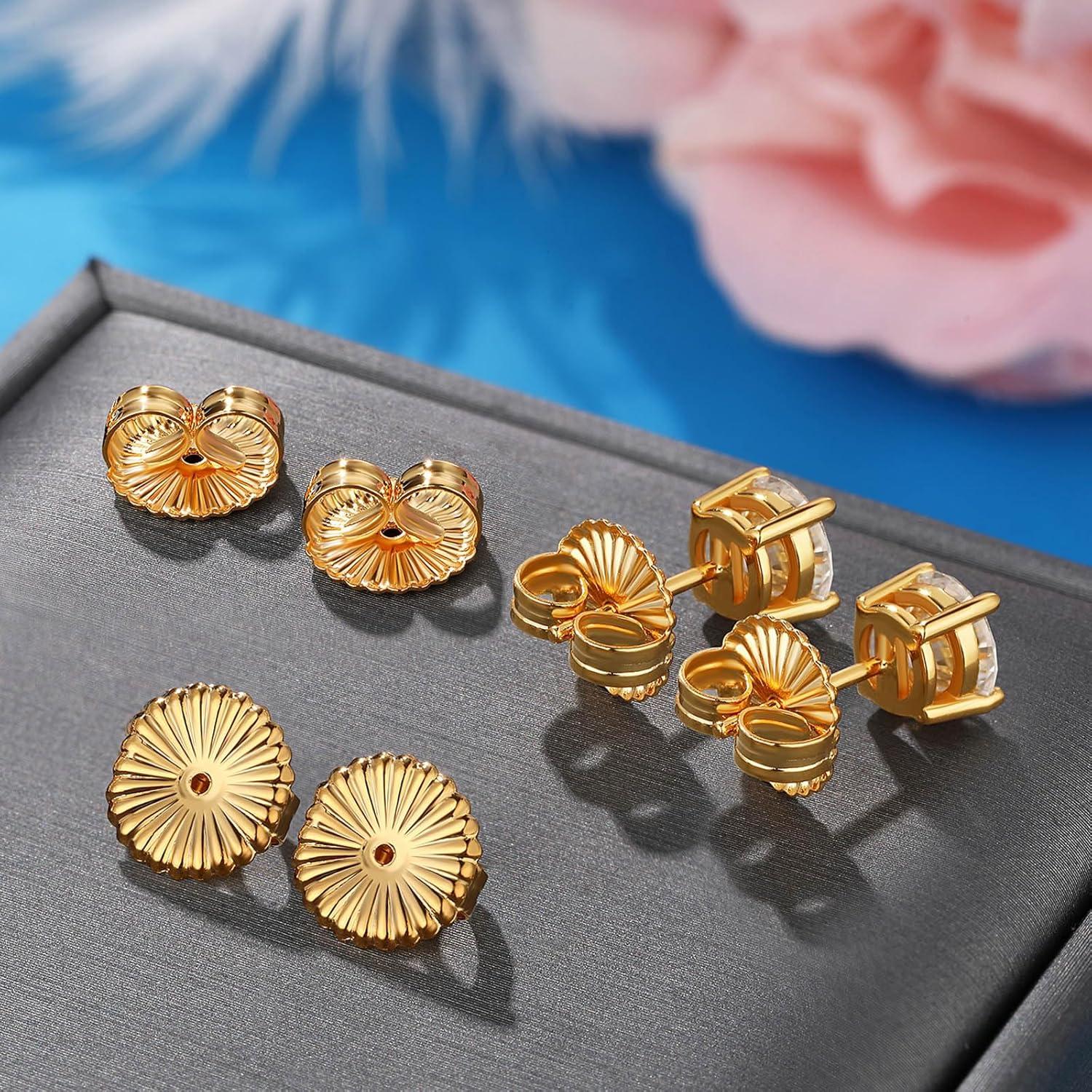 8 Piezas de Respaldos para Pendientes Formulen Dorado 9 mm