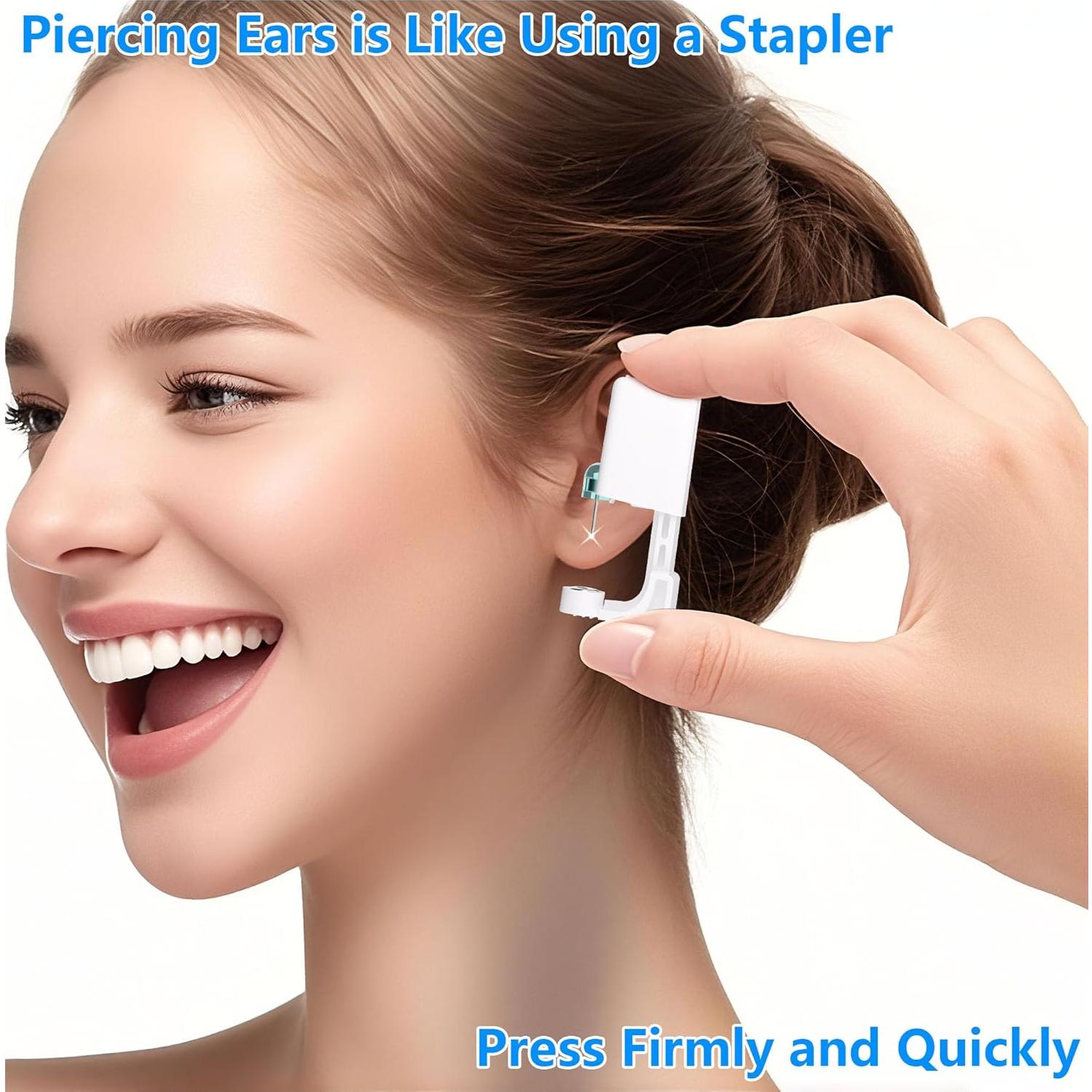 Kit de Perforación de Orejas YINPAD - 8 Aretes + Alcohol