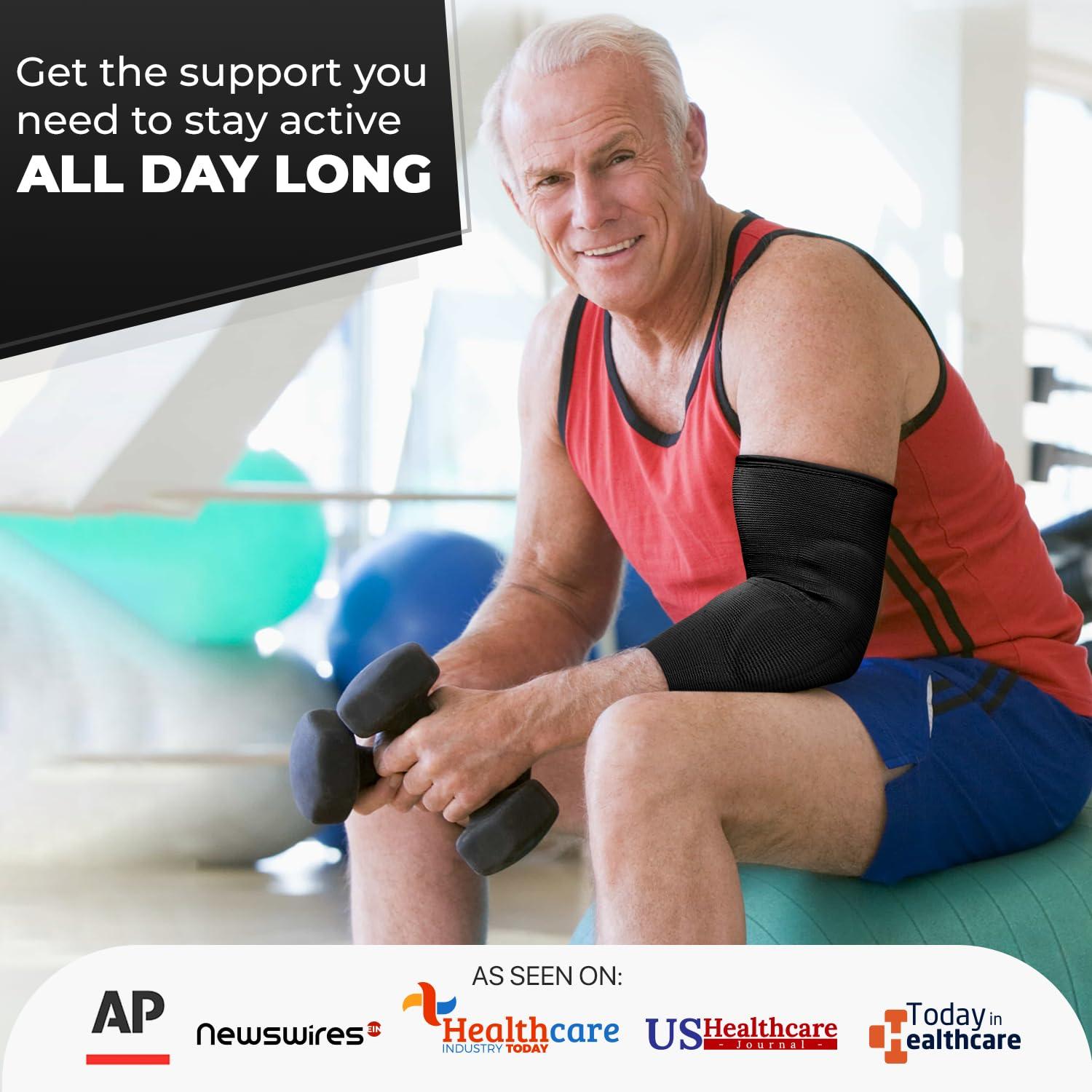 Soporte para Codo DR. BRACE® Elite con Almohadilla de Gel - Grande Negro