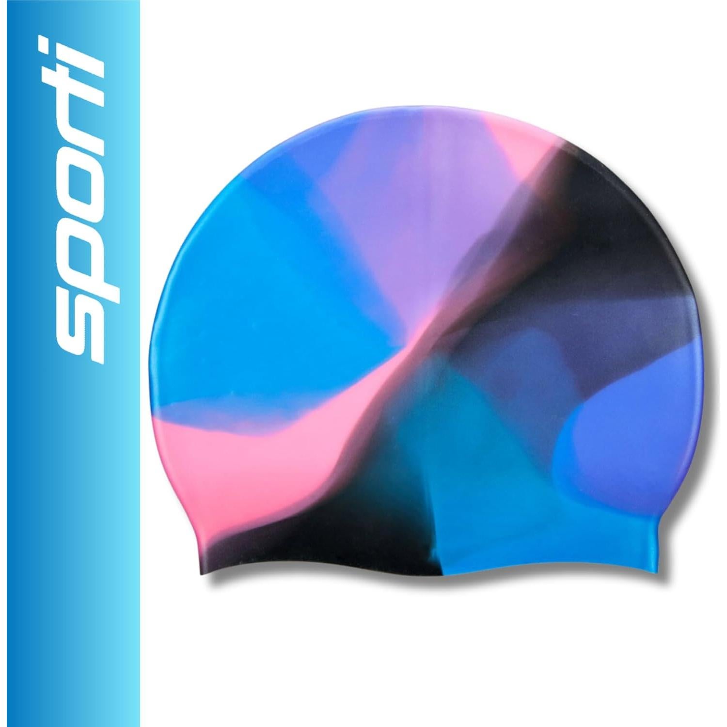 Gorro de natación Sporti de silicona multicolor 19.4 cm