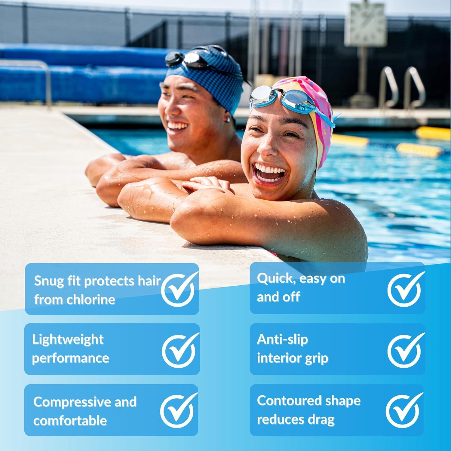 Gorro de natación Sporti de silicona multicolor 19.4 cm