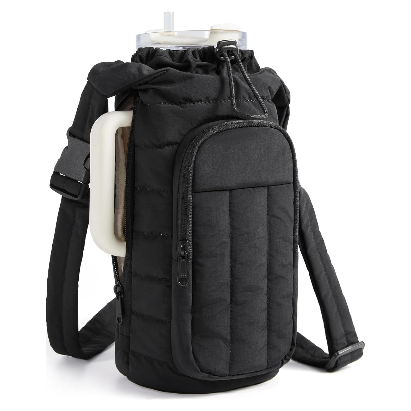 Bolsa Cruzada para Botella de Agua BAGSMART Negra 18-64 oz