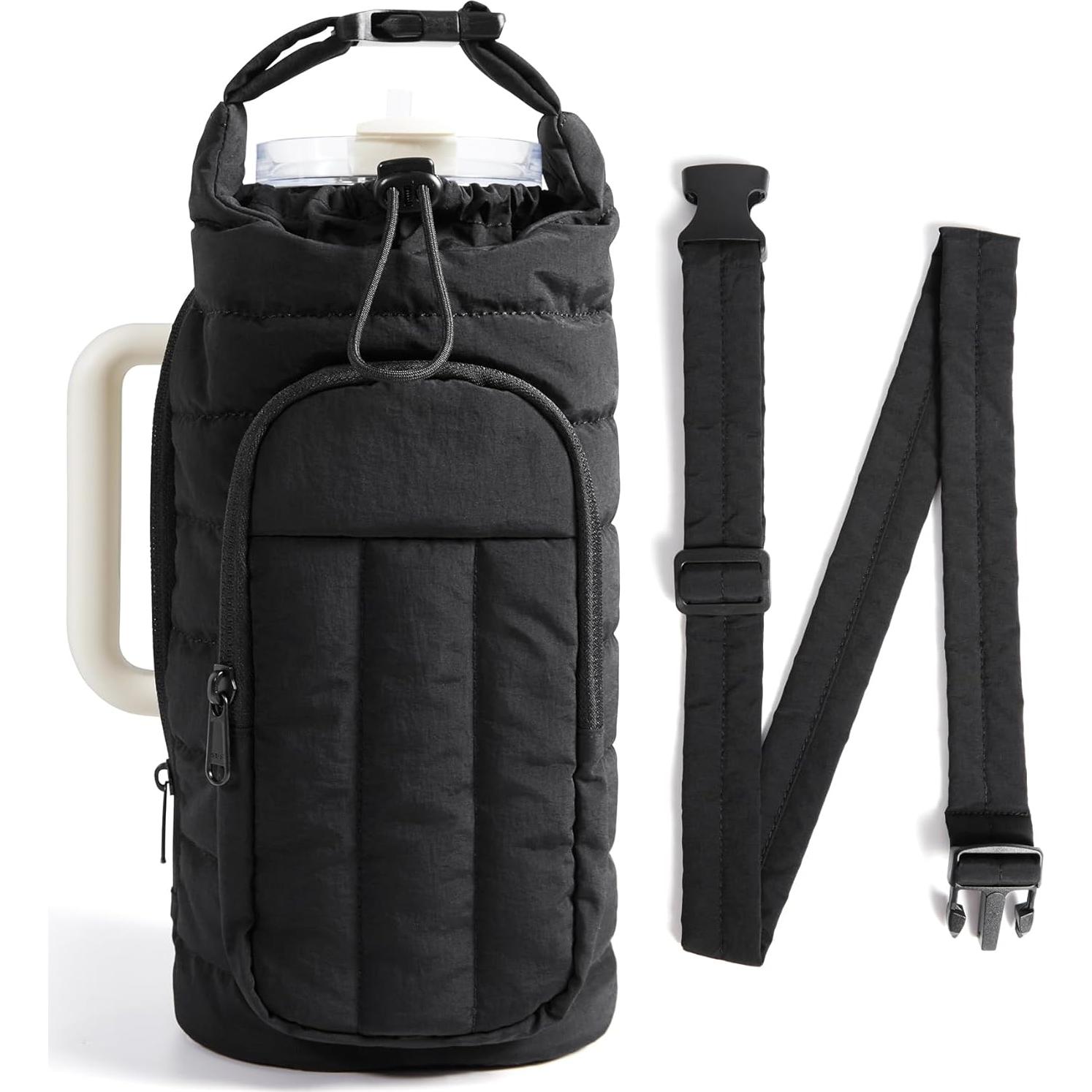 Bolsa Cruzada para Botella de Agua BAGSMART Negra 18-64 oz