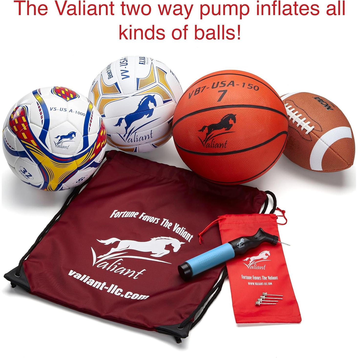 Bomba de Aire Portátil Valiant Doble Acción para Balones