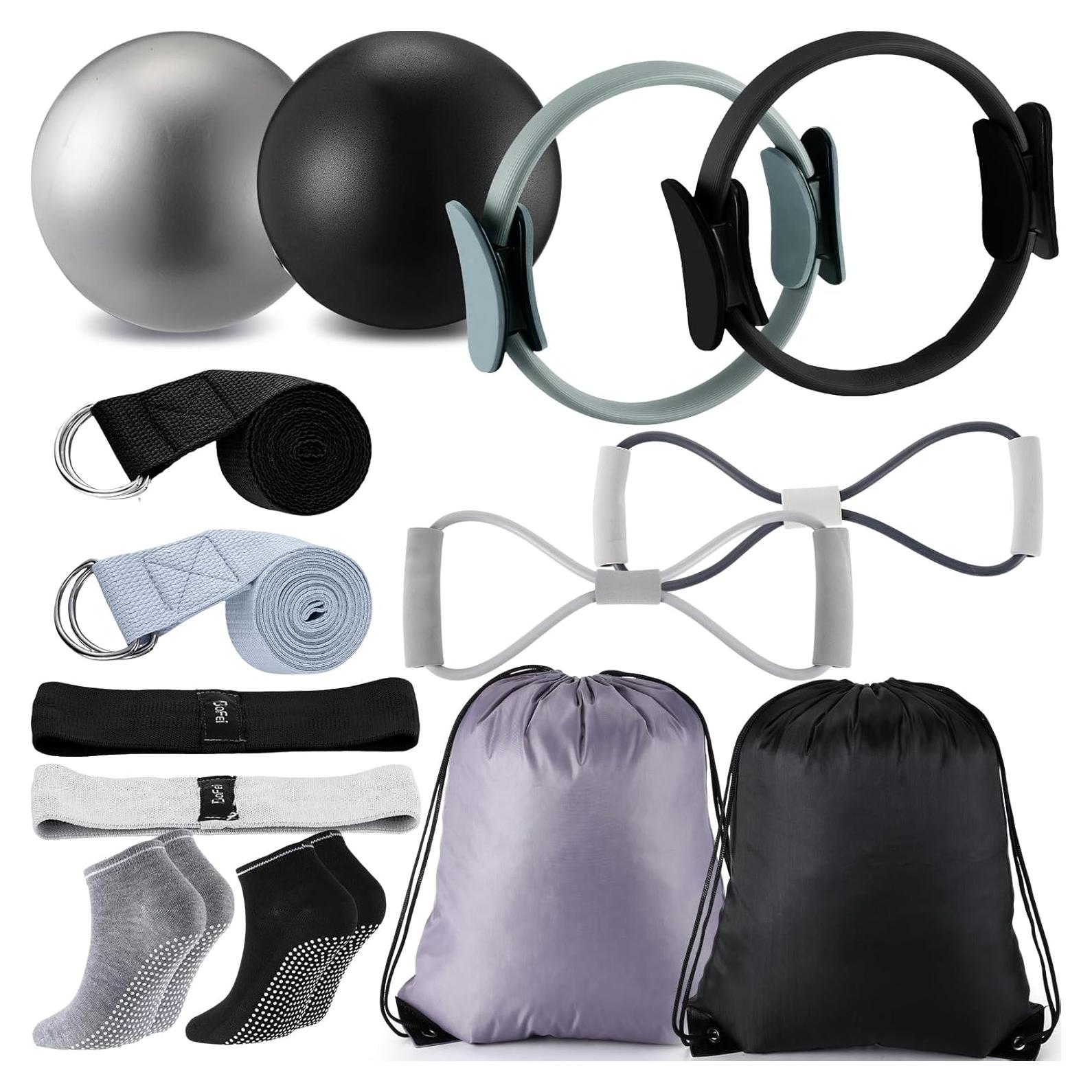 Conjunto de Ejercicio Poen: Anillos, Pelotas y Bandas de Resistencia