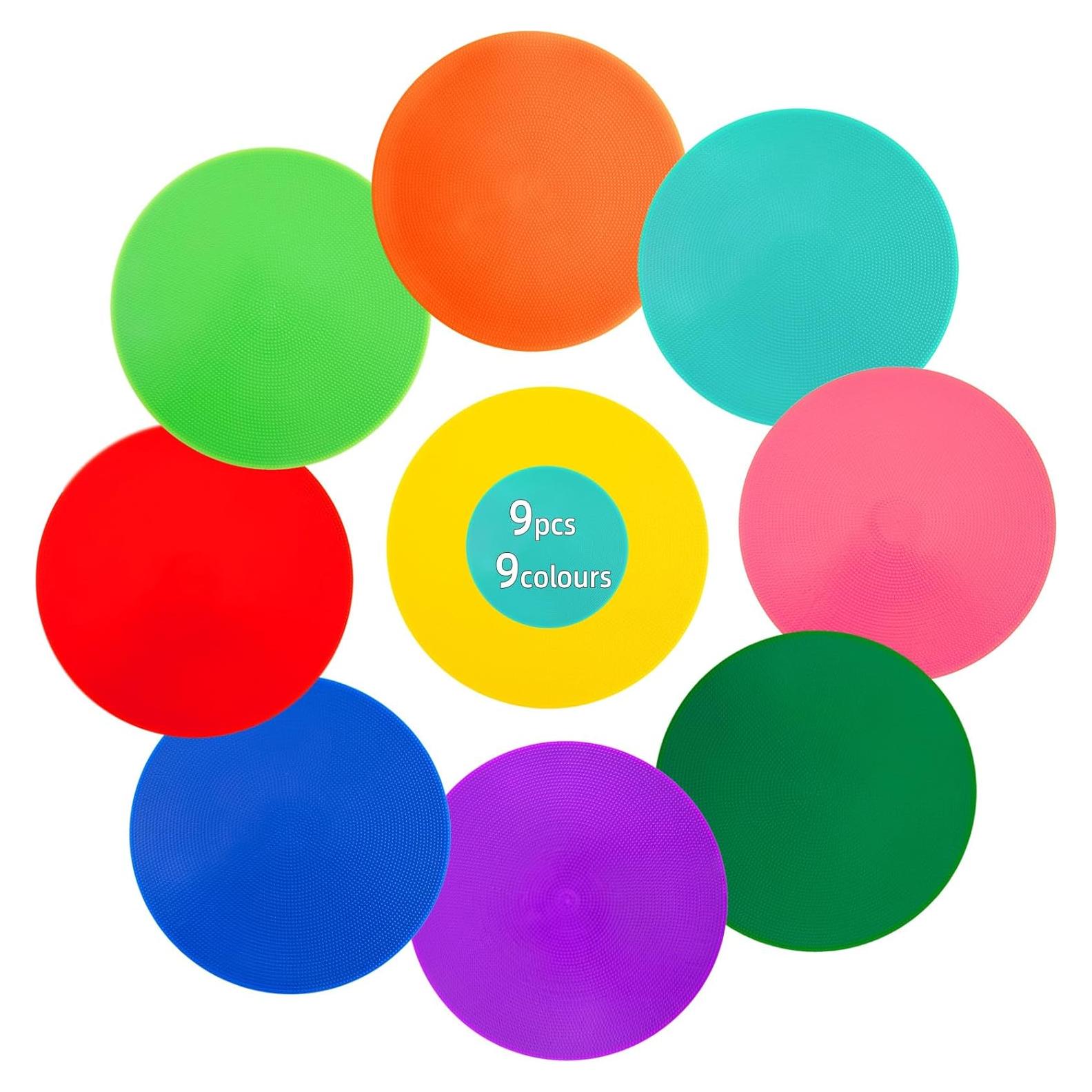 Marcadores de Puntos de Goma Antideslizantes Aryjmz 9 Pulgadas 9 Pcs