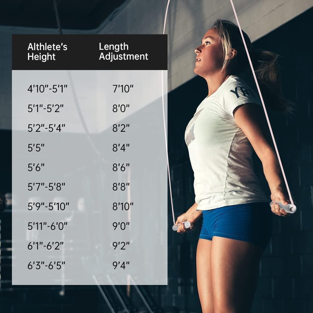 Cuerda de Salto Ajustable nonogo con Mangos Ergonómicos - Negro