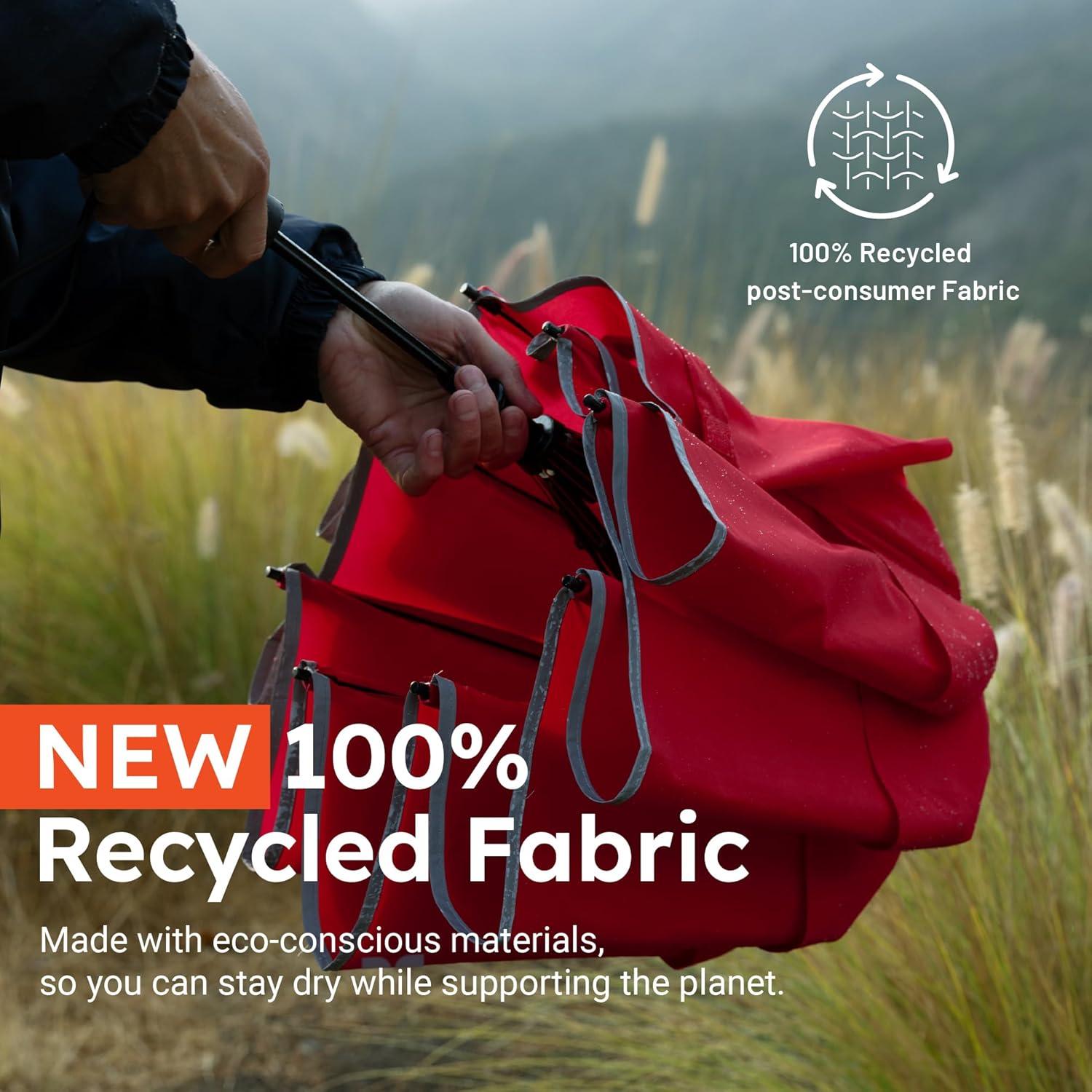 Paraguas Plegable Weatherman Negro - Resistente al Viento 88.5 km/h