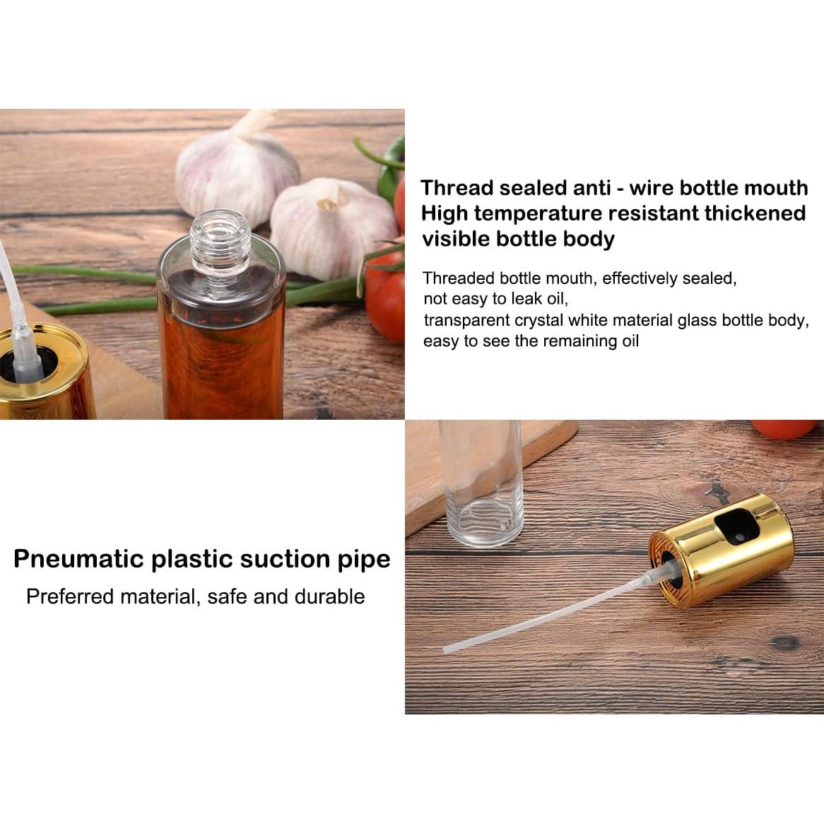 Pulverizador de Aceite de Cocina AKOAK 100ml Oro Vidrio