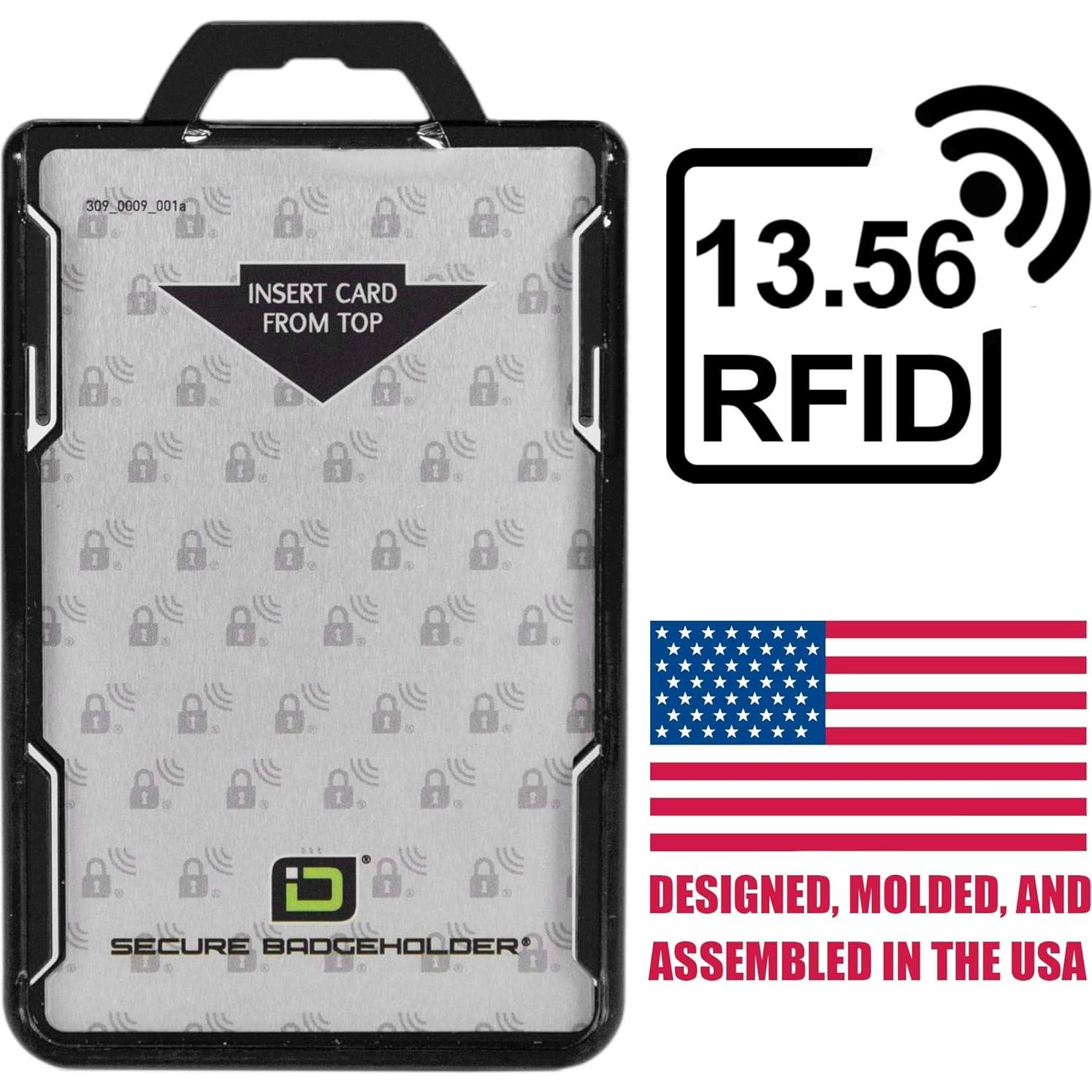 Soporte de Insignia Seguro ID Stronghold Duolite - 2 Tarjetas - Negro