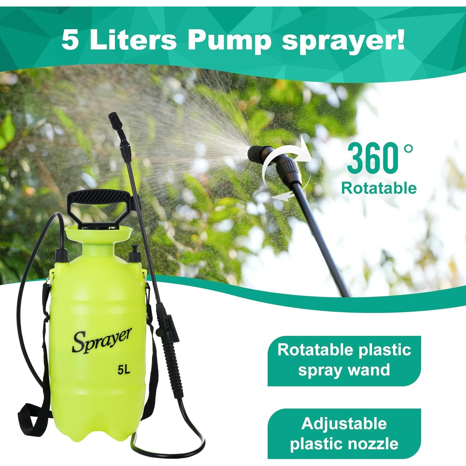 Pulverizador de Jardín MaxWorks 51022 5L con Boquilla Ajustable