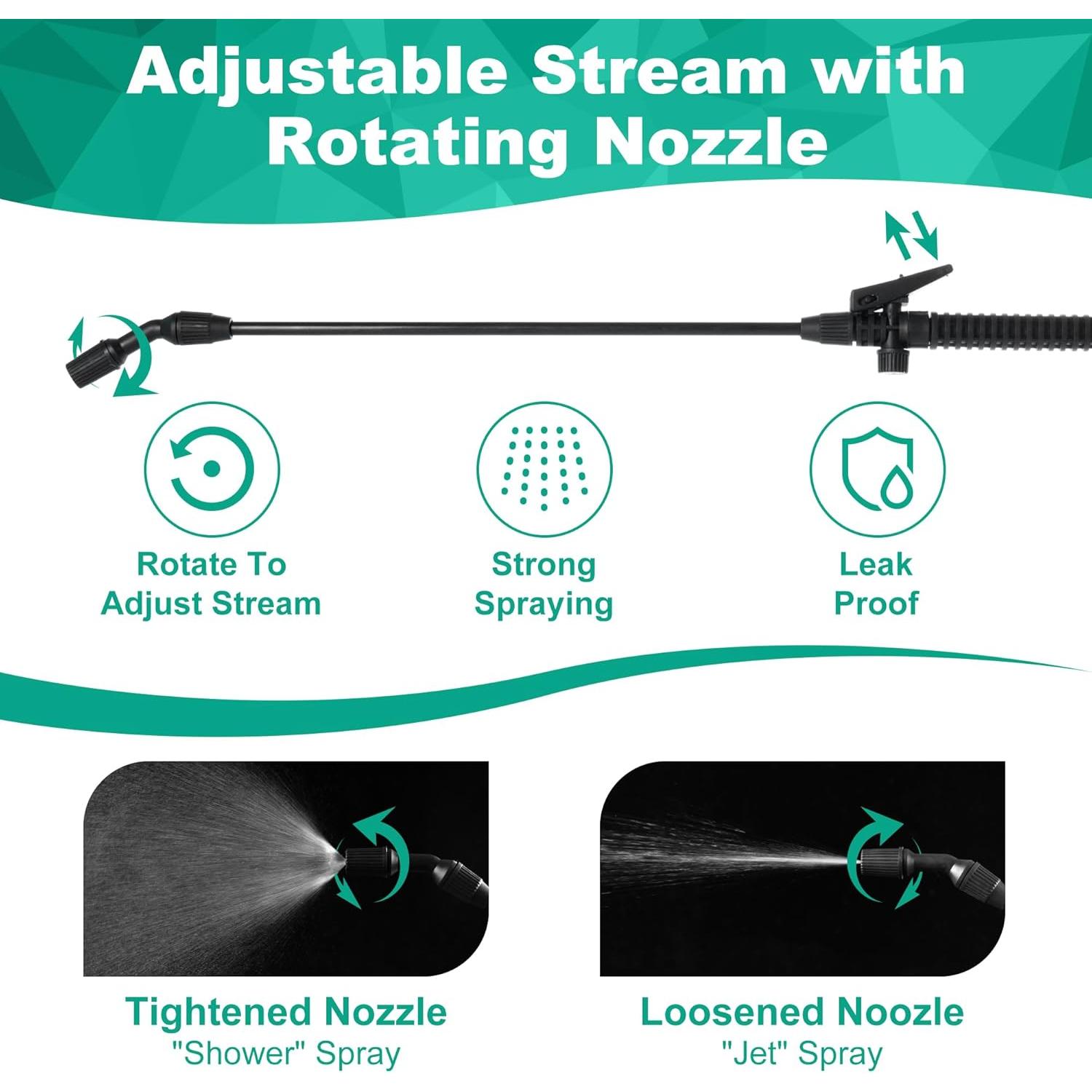 Pulverizador de Jardín MaxWorks 51022 5L con Boquilla Ajustable