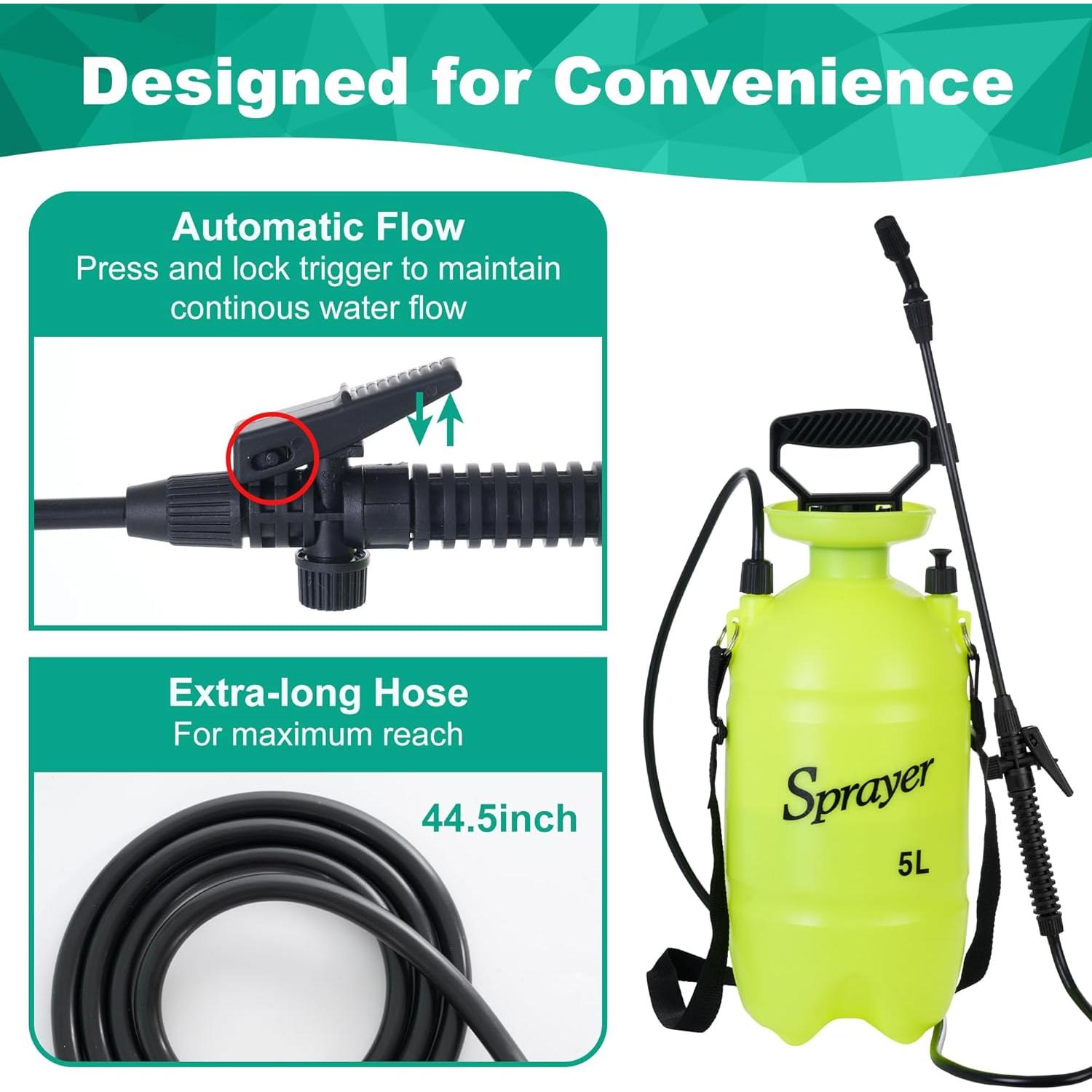 Pulverizador de Jardín MaxWorks 51022 5L con Boquilla Ajustable