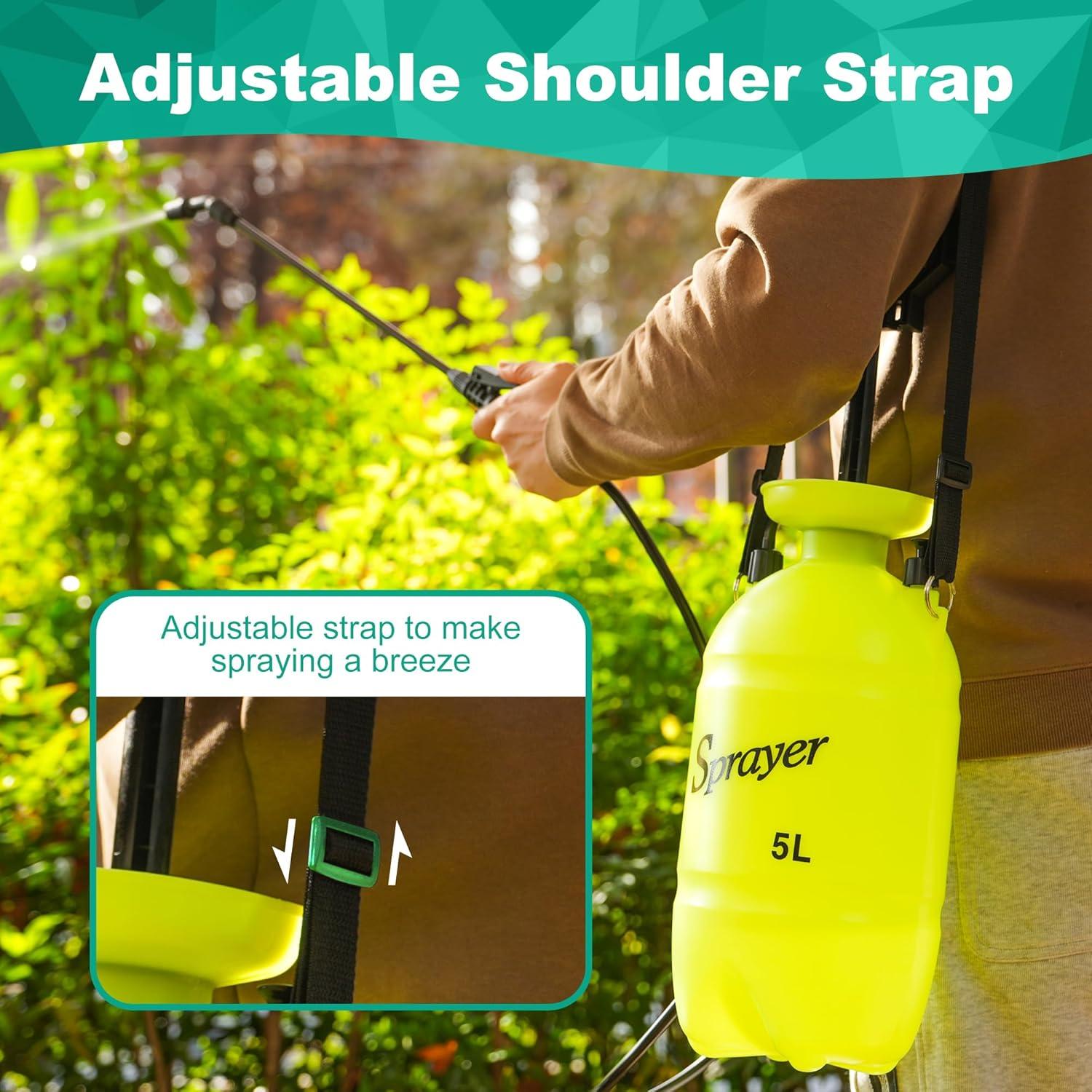 Pulverizador de Jardín MaxWorks 51022 5L con Boquilla Ajustable