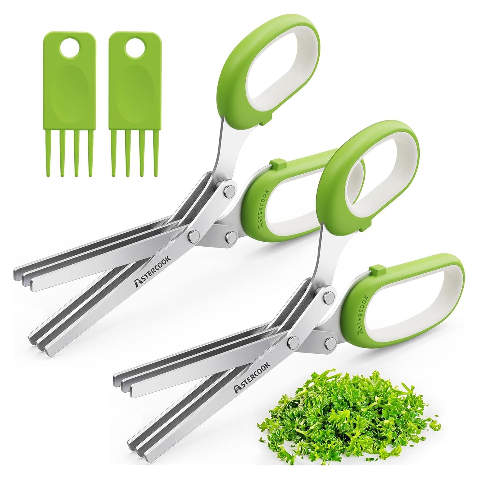 Juego de Tijeras de Hierbas Astercook 2 Pcs Acero Inoxidable