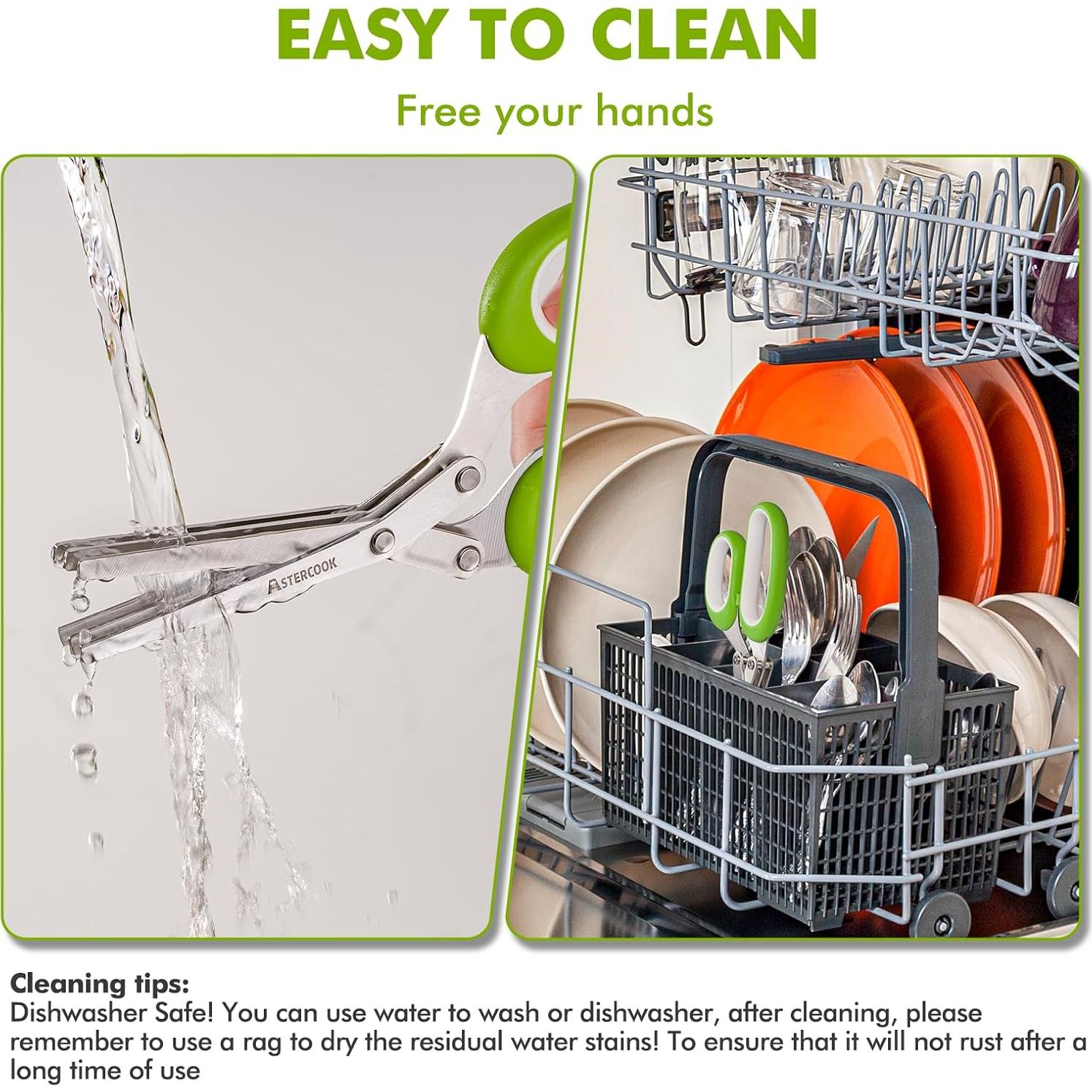 Juego de Tijeras de Hierbas Astercook 2 Pcs Acero Inoxidable