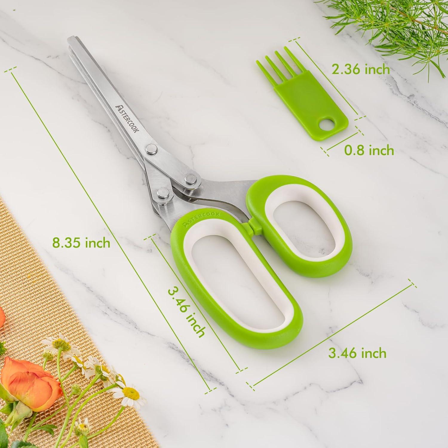 Juego de Tijeras de Hierbas Astercook 2 Pcs Acero Inoxidable