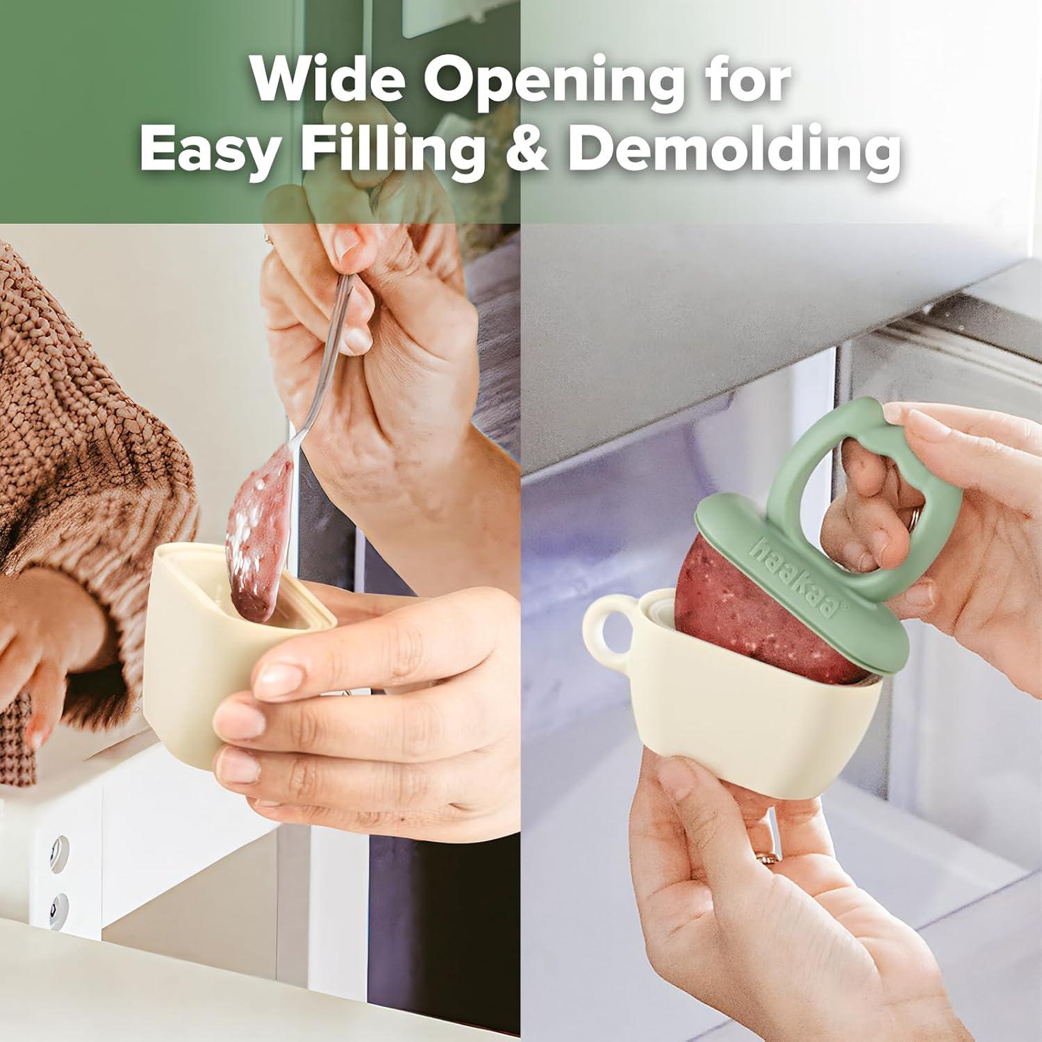 Moldes de Popsicle de Silicona Haakaa para Bebés 6m+