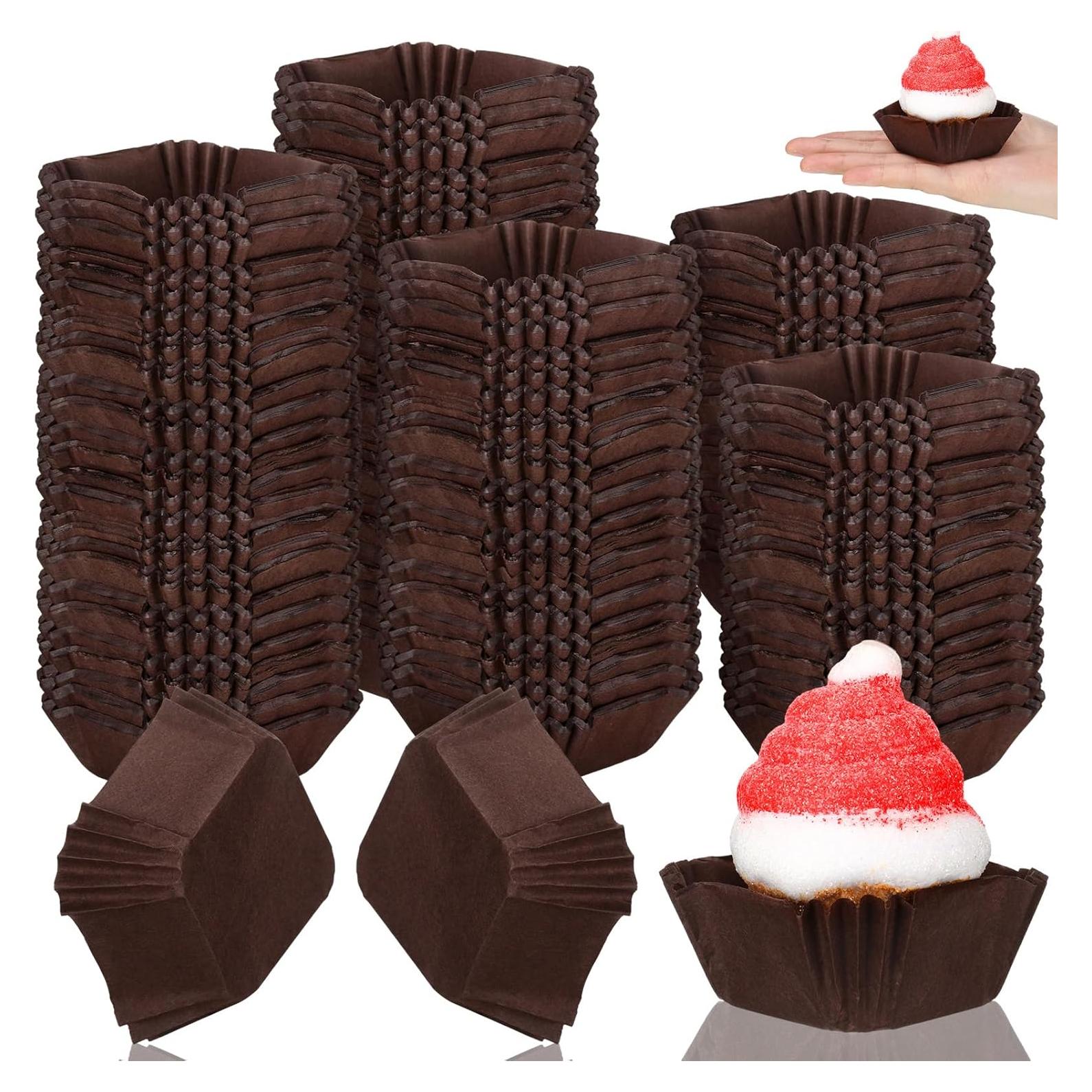Forros de Cupcake Desechables Tanlade 350 Pcs Café 4.5 cm