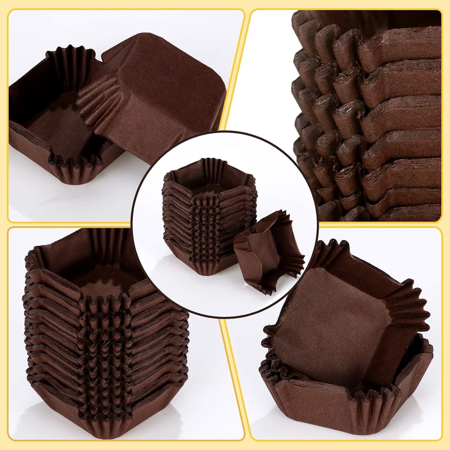 Forros de Cupcake Desechables Tanlade 350 Pcs Café 4.5 cm