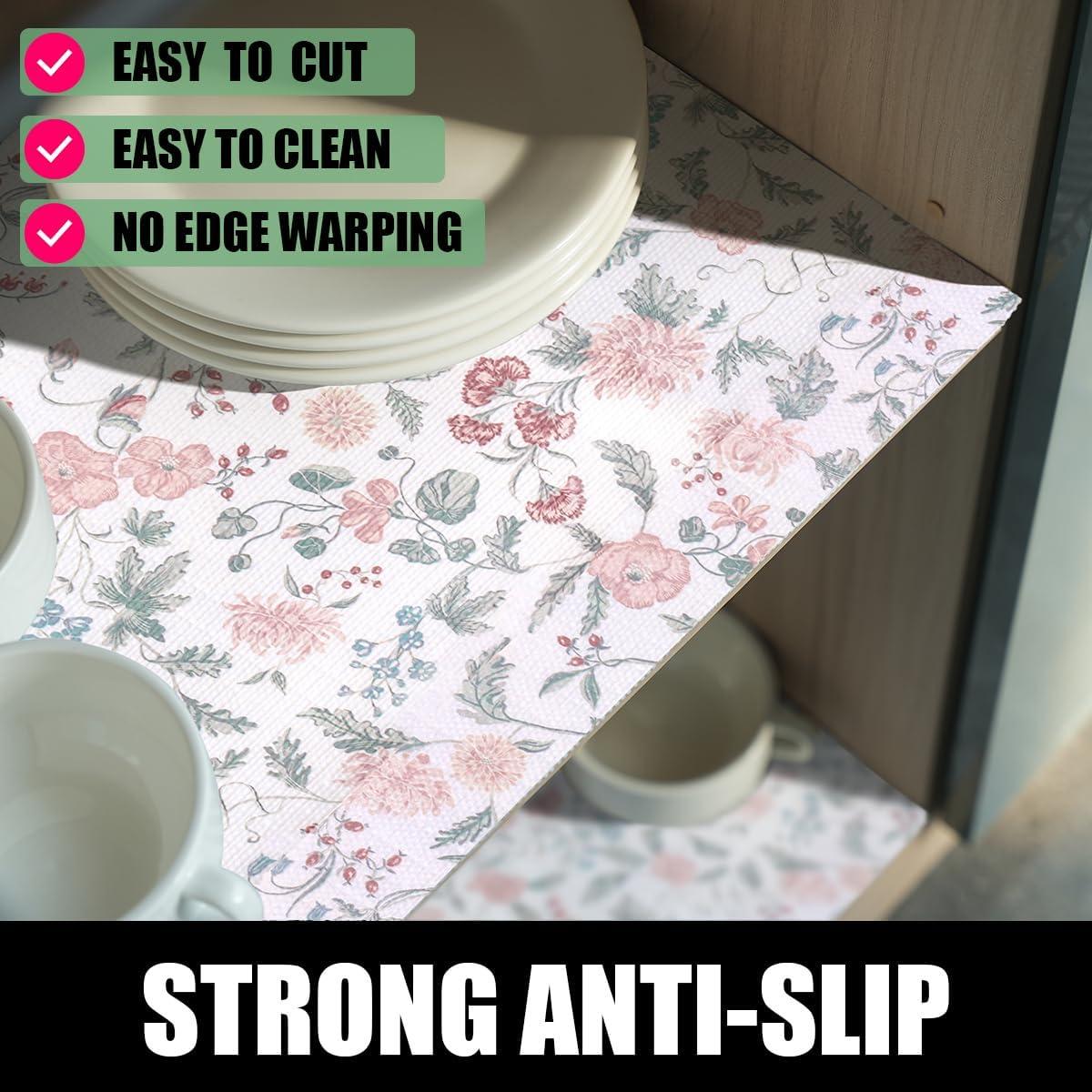 Forro Floral Antideslizante Amiitay 30.48CM x 300CM Impermeable