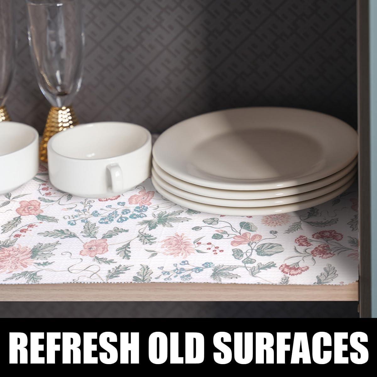 Forro Floral Antideslizante Amiitay 30.48CM x 300CM Impermeable