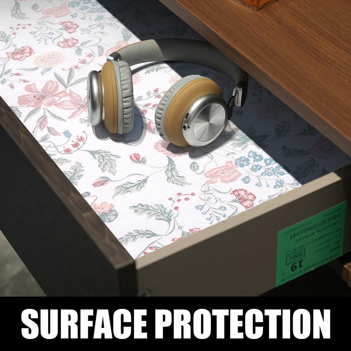 Forro Floral Antideslizante Amiitay 30.48CM x 300CM Impermeable