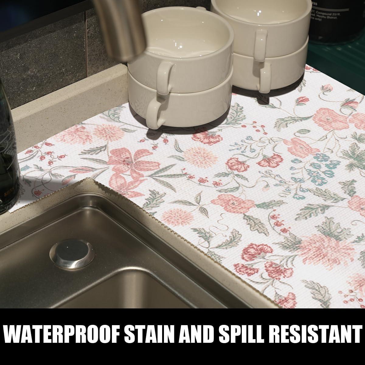 Forro Floral Antideslizante Amiitay 30.48CM x 300CM Impermeable