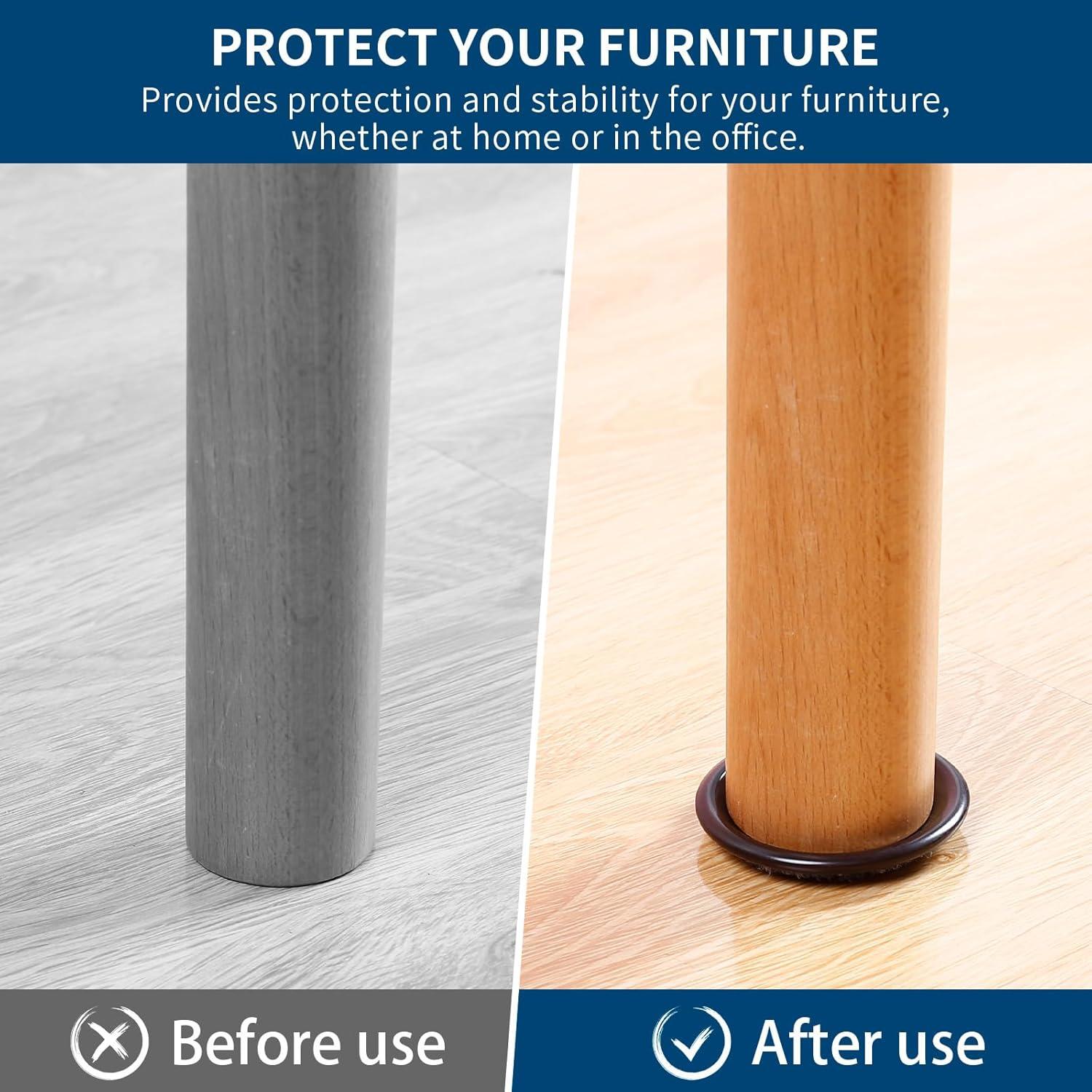 Tazas de Fieltro Reutilizables Ezprotekt 1.6" para Muebles - 16 Pcs